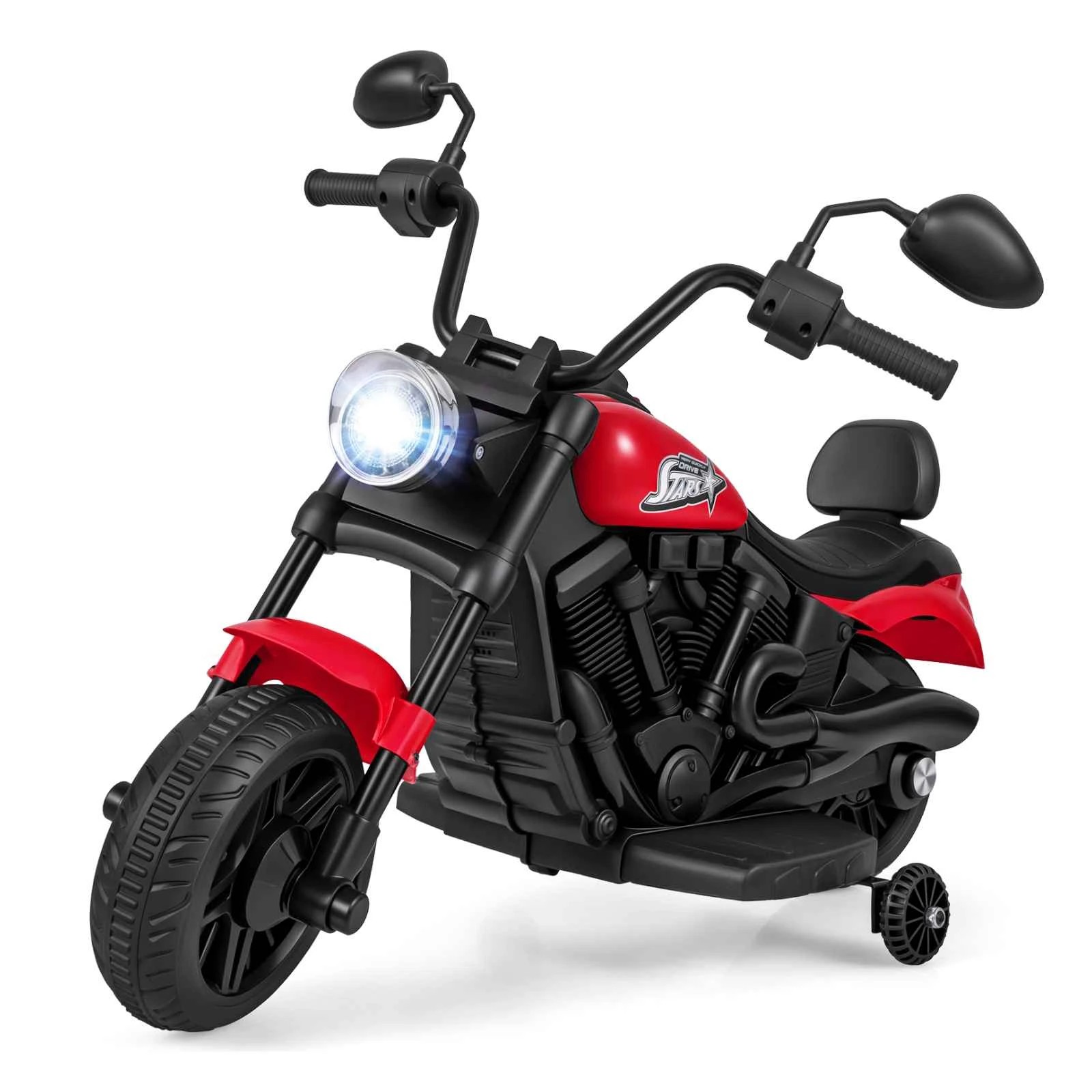 1 Costway 6V Electric Motorcycle Battery Powered Ride on Car Toy - Red, 1 of 1