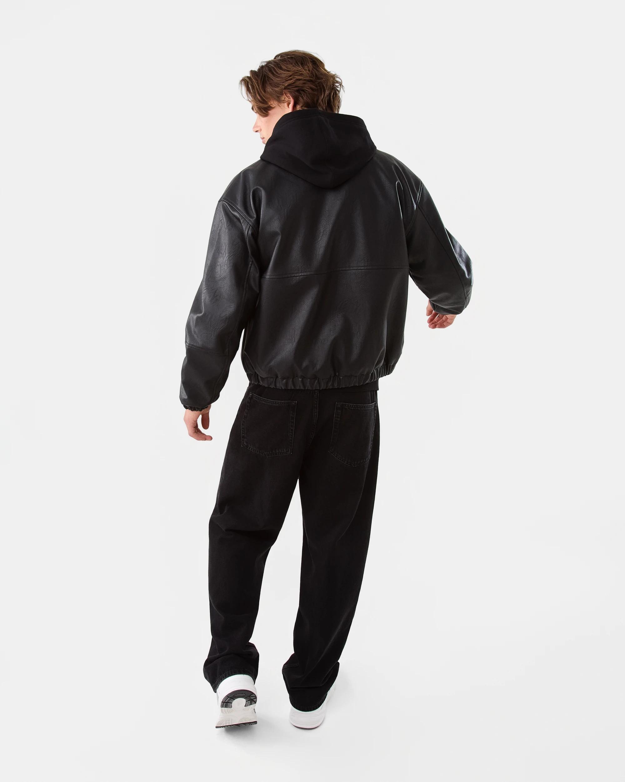 4 PU Bomber Jacket Black, 4 of 8