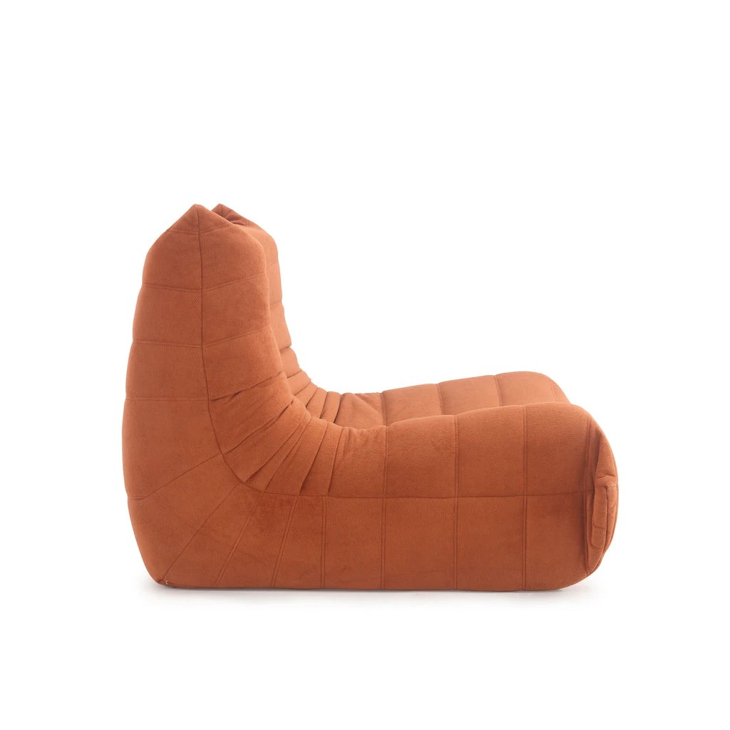 3 Zzz Atelier Caterpillar Floor Lounger Chair Foam Sofa - Orange, 3 of 6