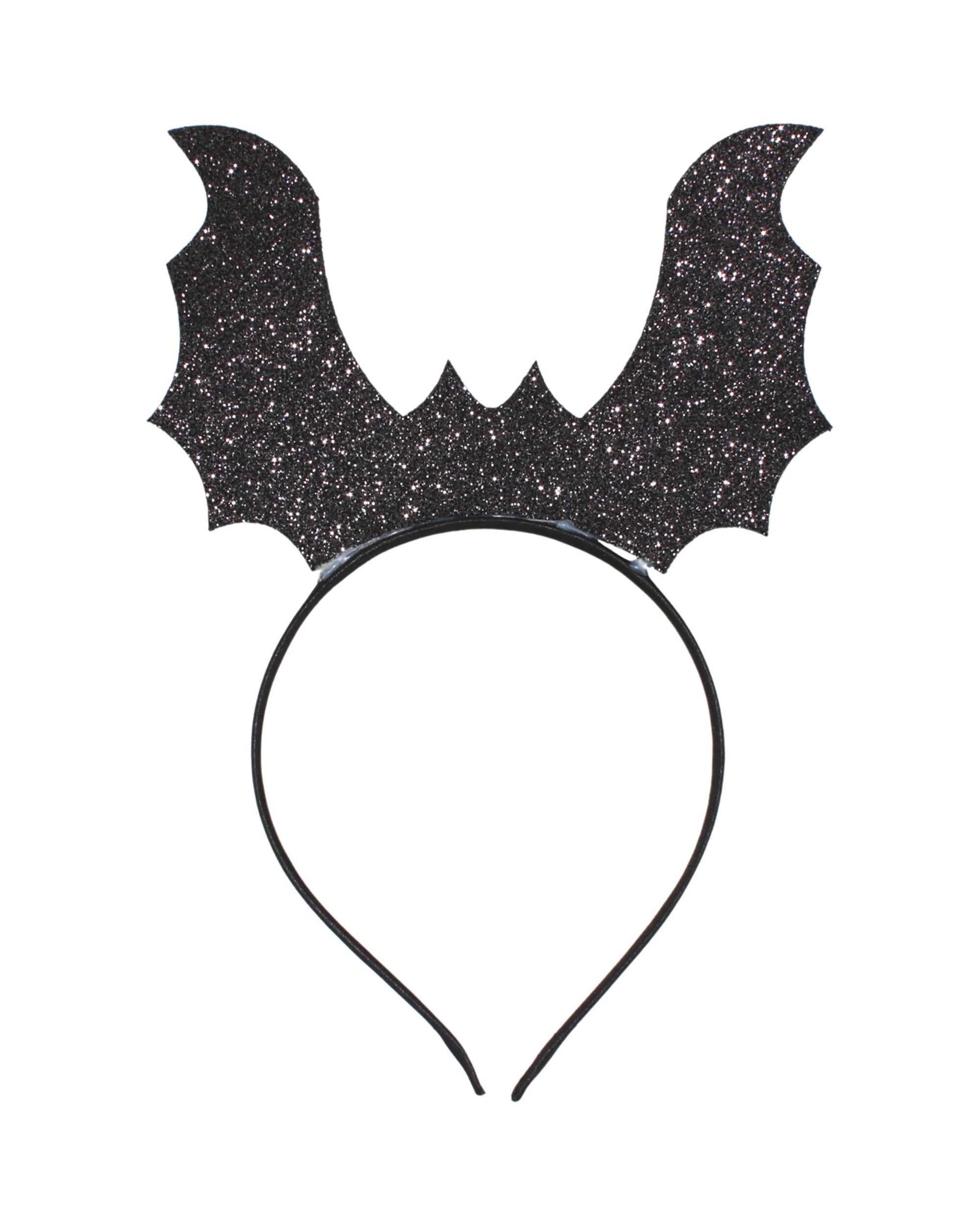 1 JD Party Bat Wings Glitter Headband - One Size - Black, 1 of 2