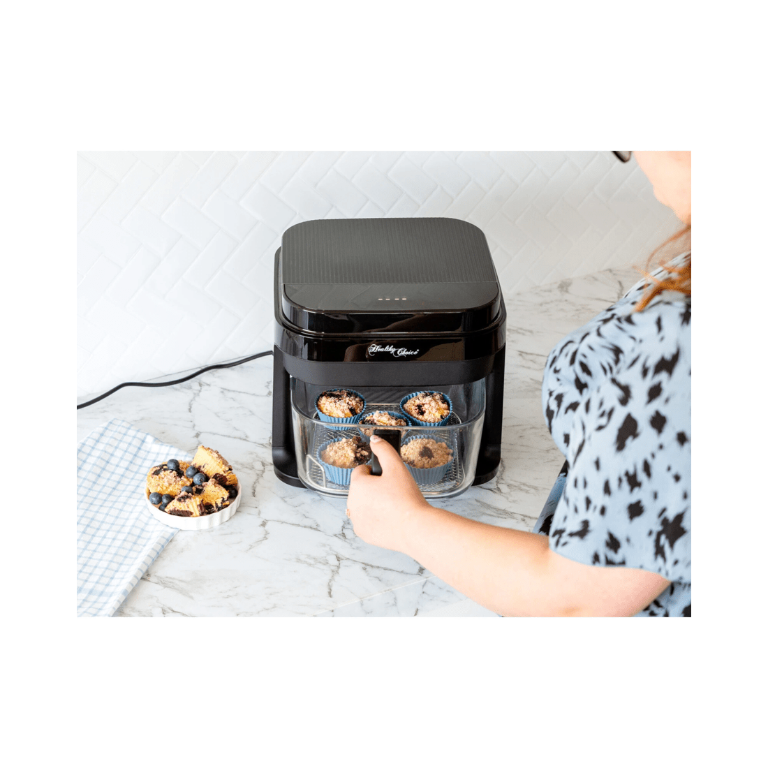 2 Healthy Choice 6.5L Glass Digital Air Fryer Oven (1200W) 200C, 2 of 7