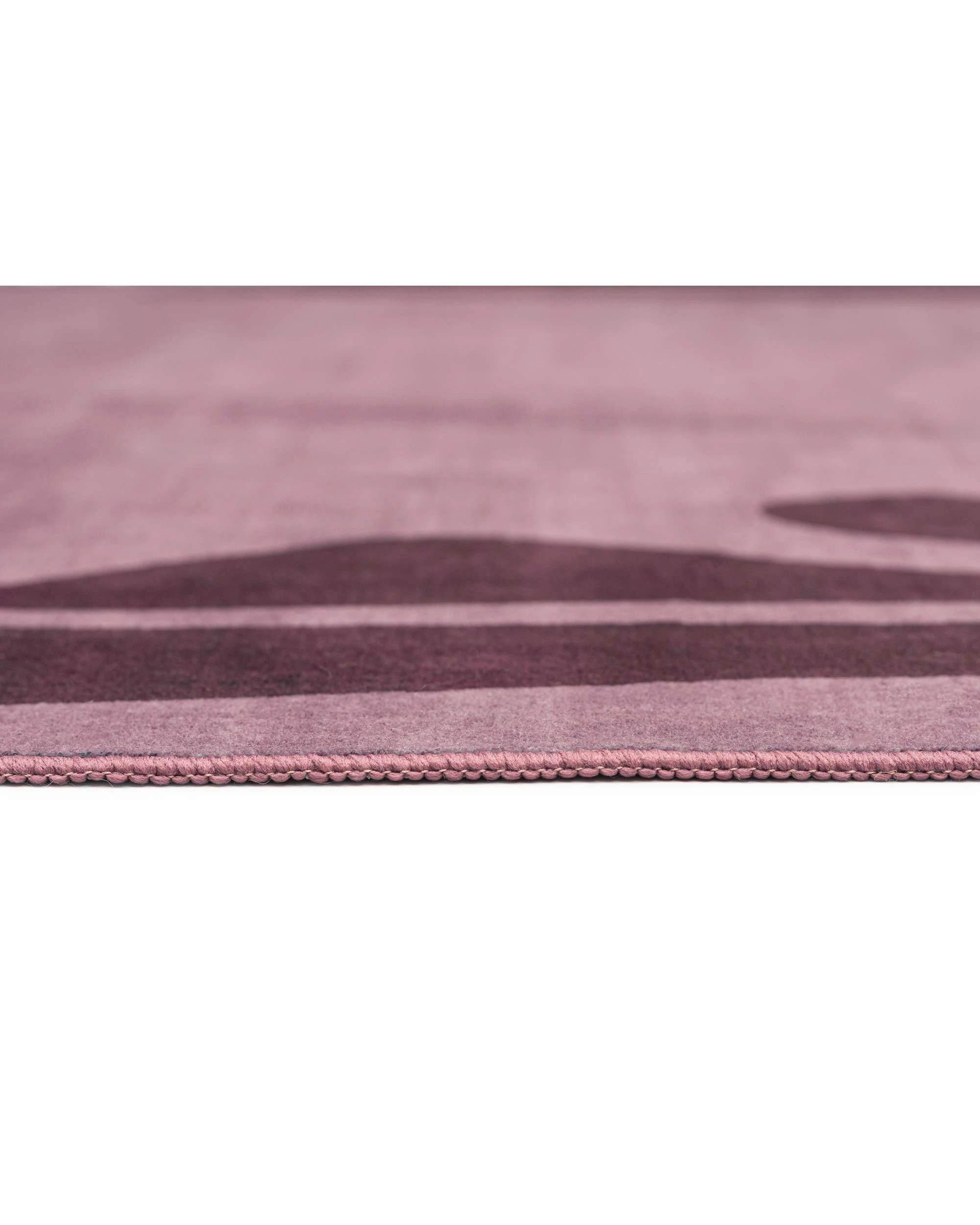 8 Loopsie Pasto Tonal Botanical Border Washable Rug-370cm x 270cm - Purple, 8 of 8