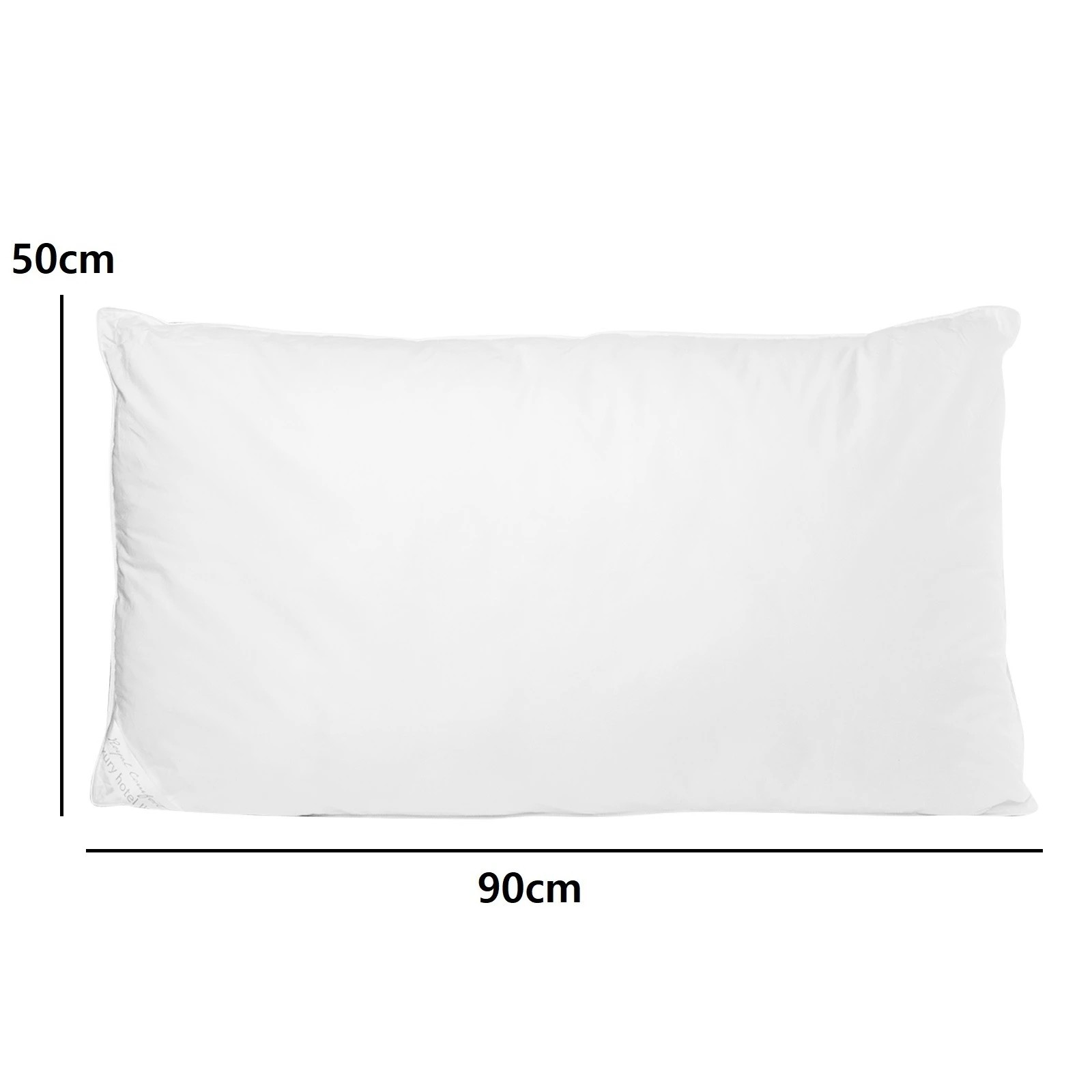3 Royal Comfort Cotton 233 TC Luxury Signature Hotel Soft XL 50 x 90cm Pillow - White, 3 of 6