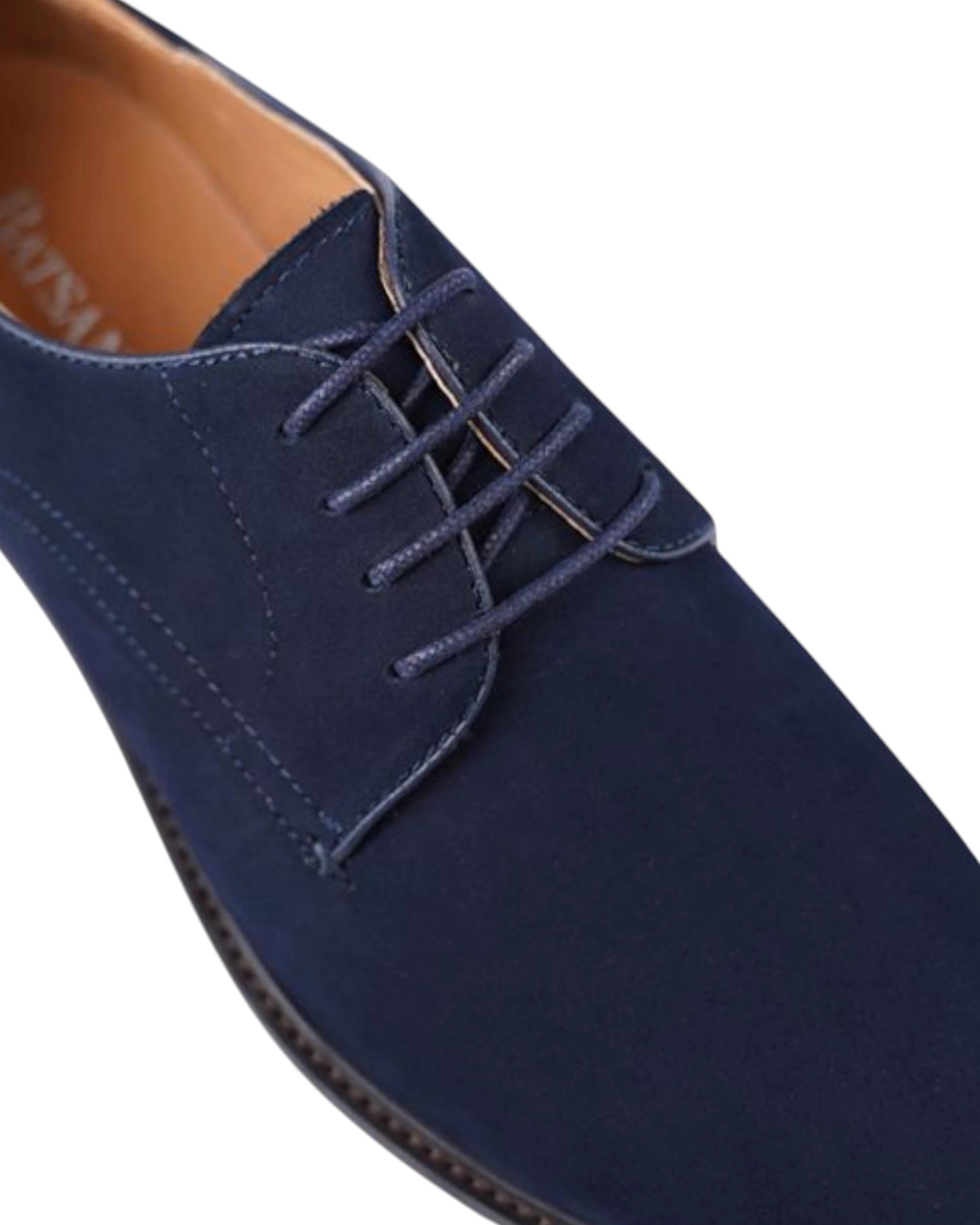 4 Batsanis Mens Colter Lace Up Work Formal Shoes NAVY, 4 of 6