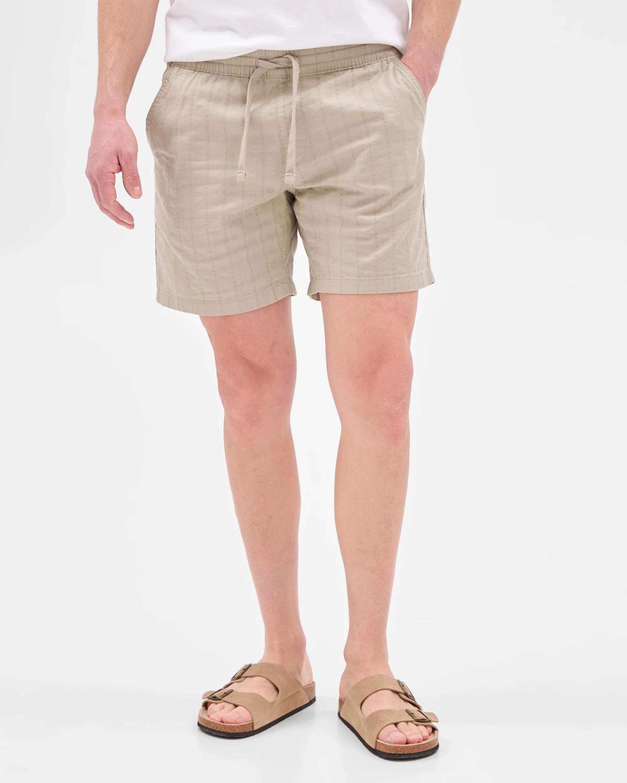 2 Target Australian Cotton Textured Stripe Shorts FOG, 2 of 10