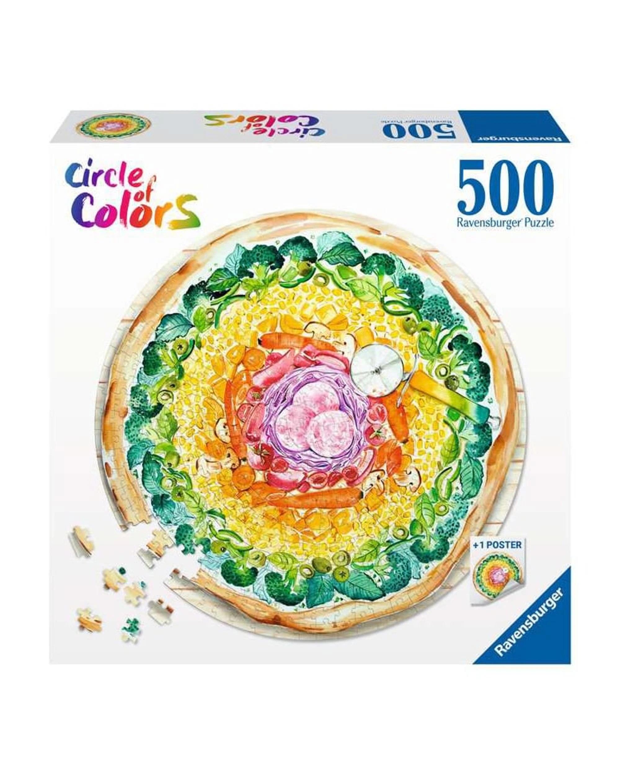 1 Ravensburger Circle of Colors Pizza 500 Piece Jigsaw Puzzle, 1 of 1