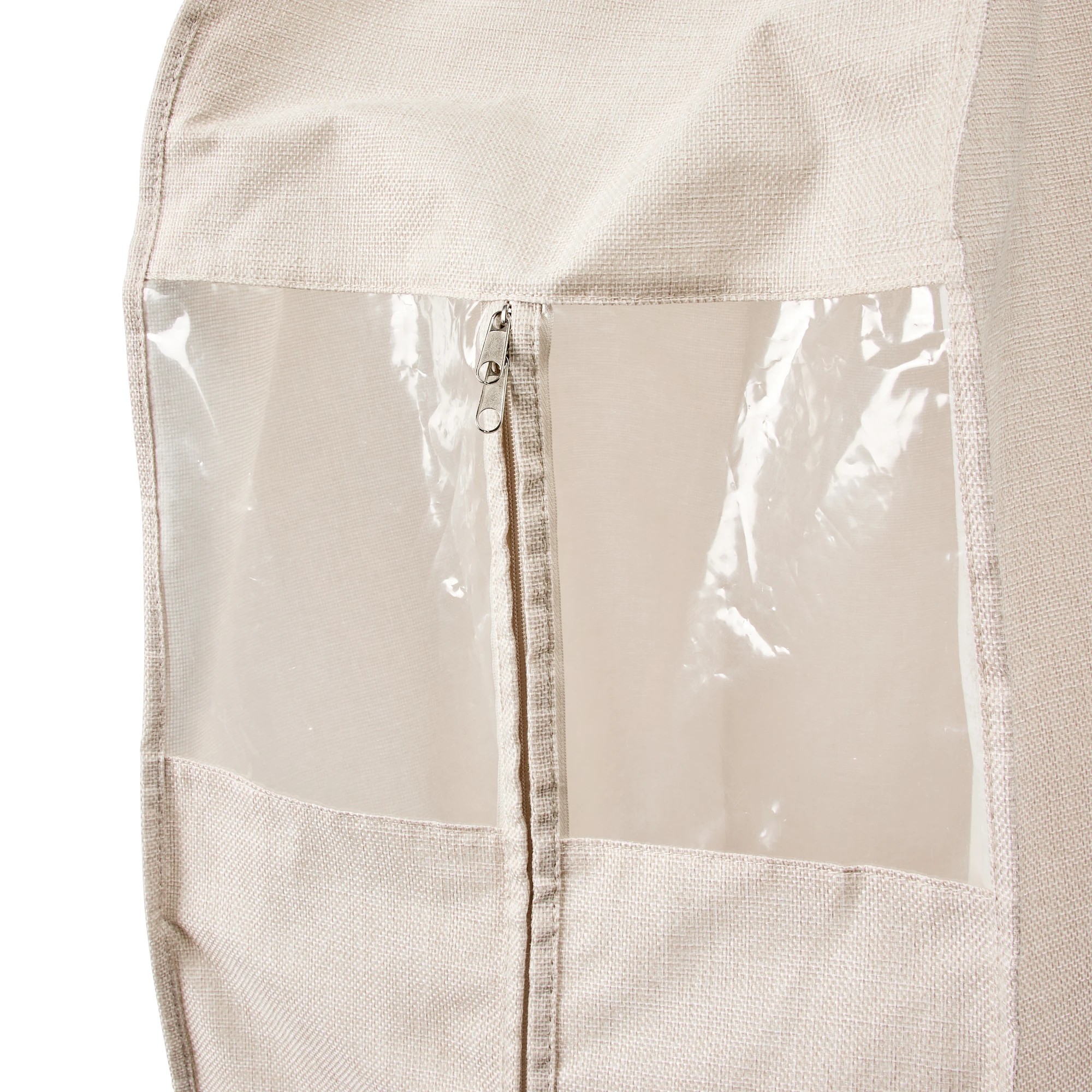 6 Linen Look Garment Bag with Window, 6 of 7