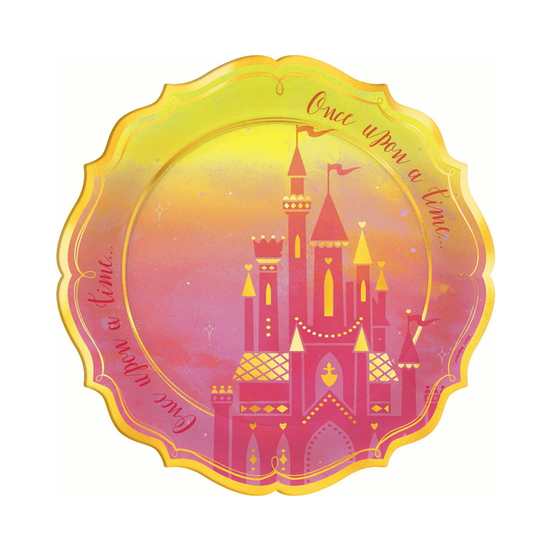 1 Amscan Disney Princess Once Upon A Time Large Paper Plates Pack of 8, 1 of 2