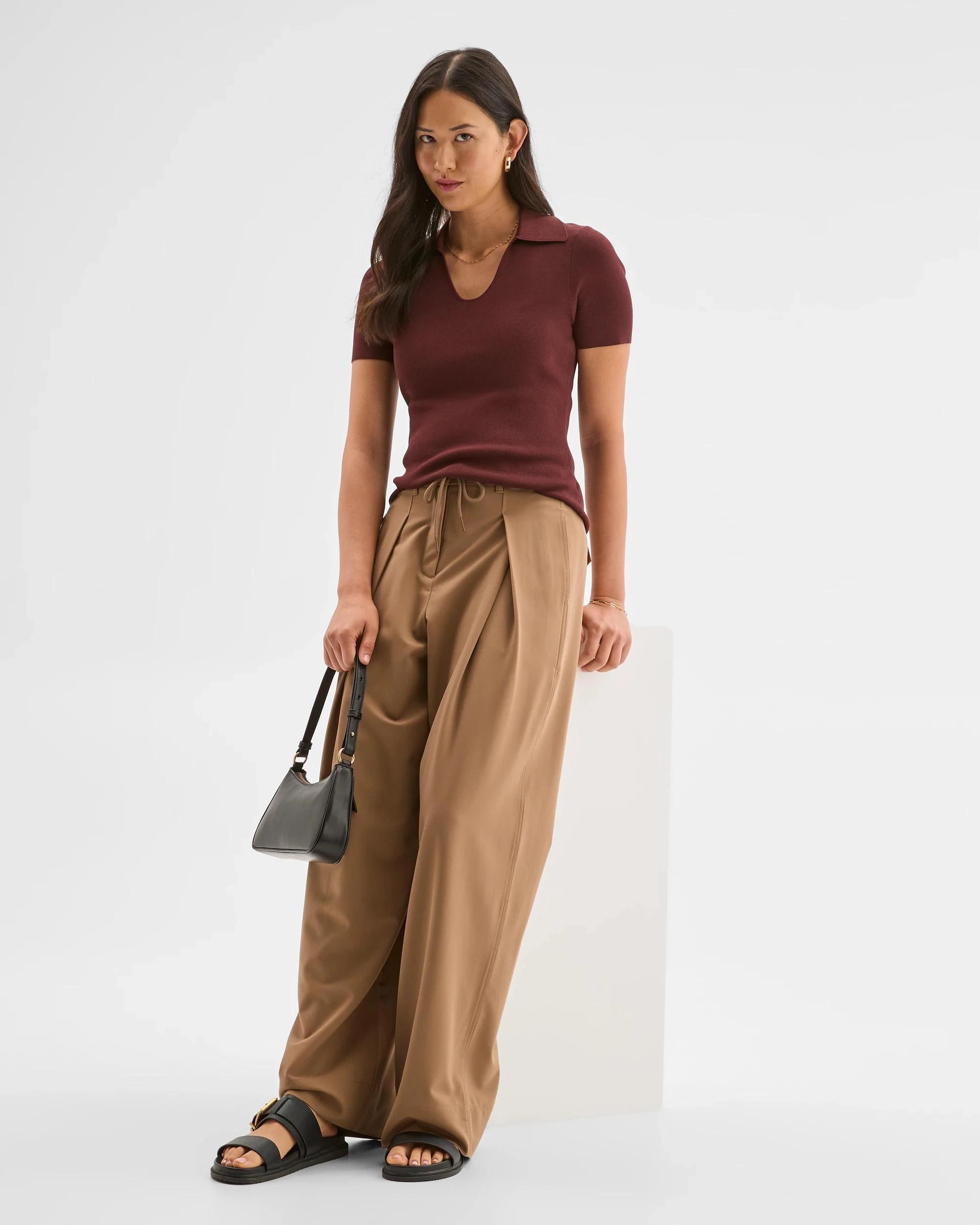 7 Preview Short Sleeve Ultimate Polo Top RUM RAISIN, 7 of 8