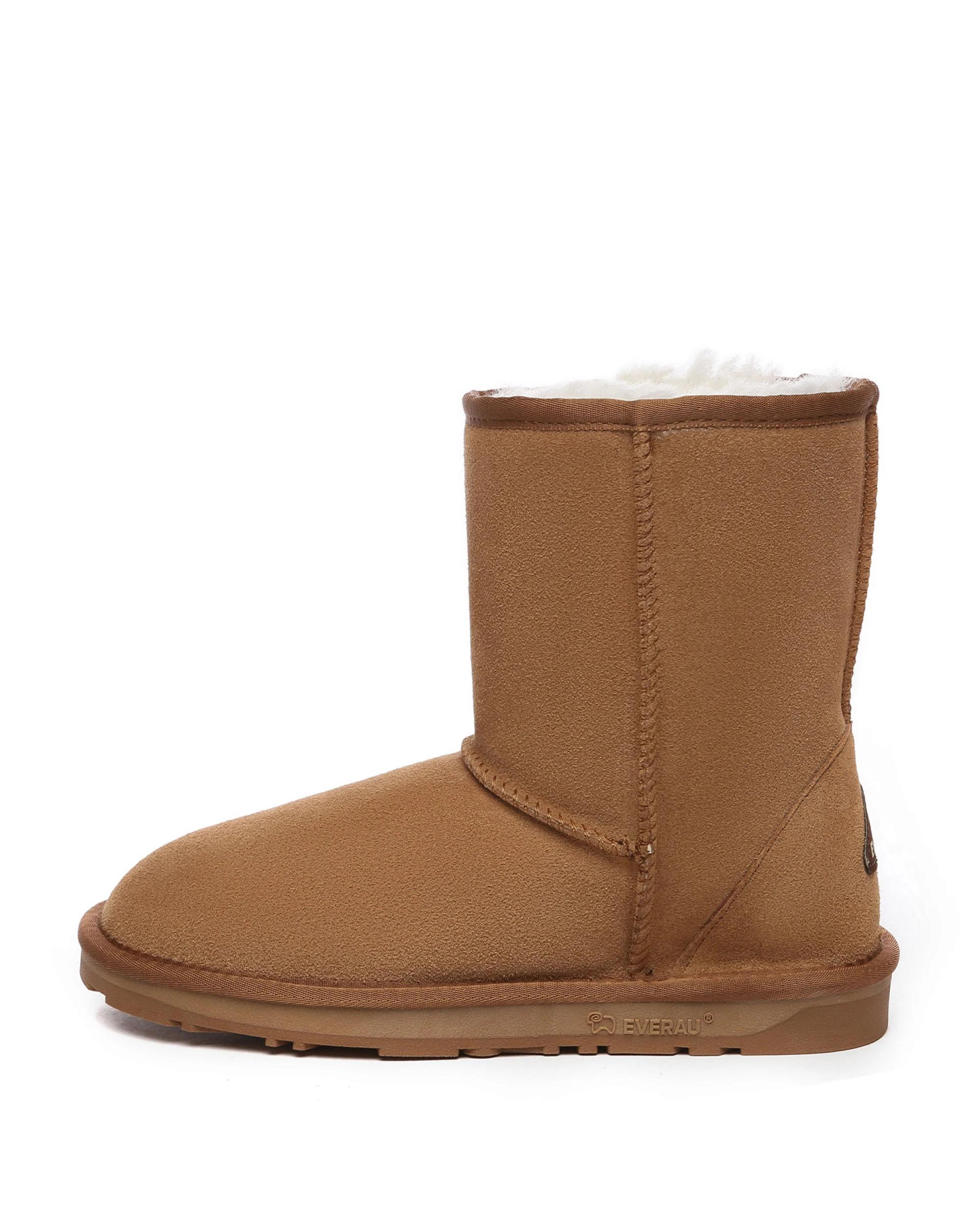 4 Everau Unisex Mid Calf Short Boots CHESTNUT, 4 of 5