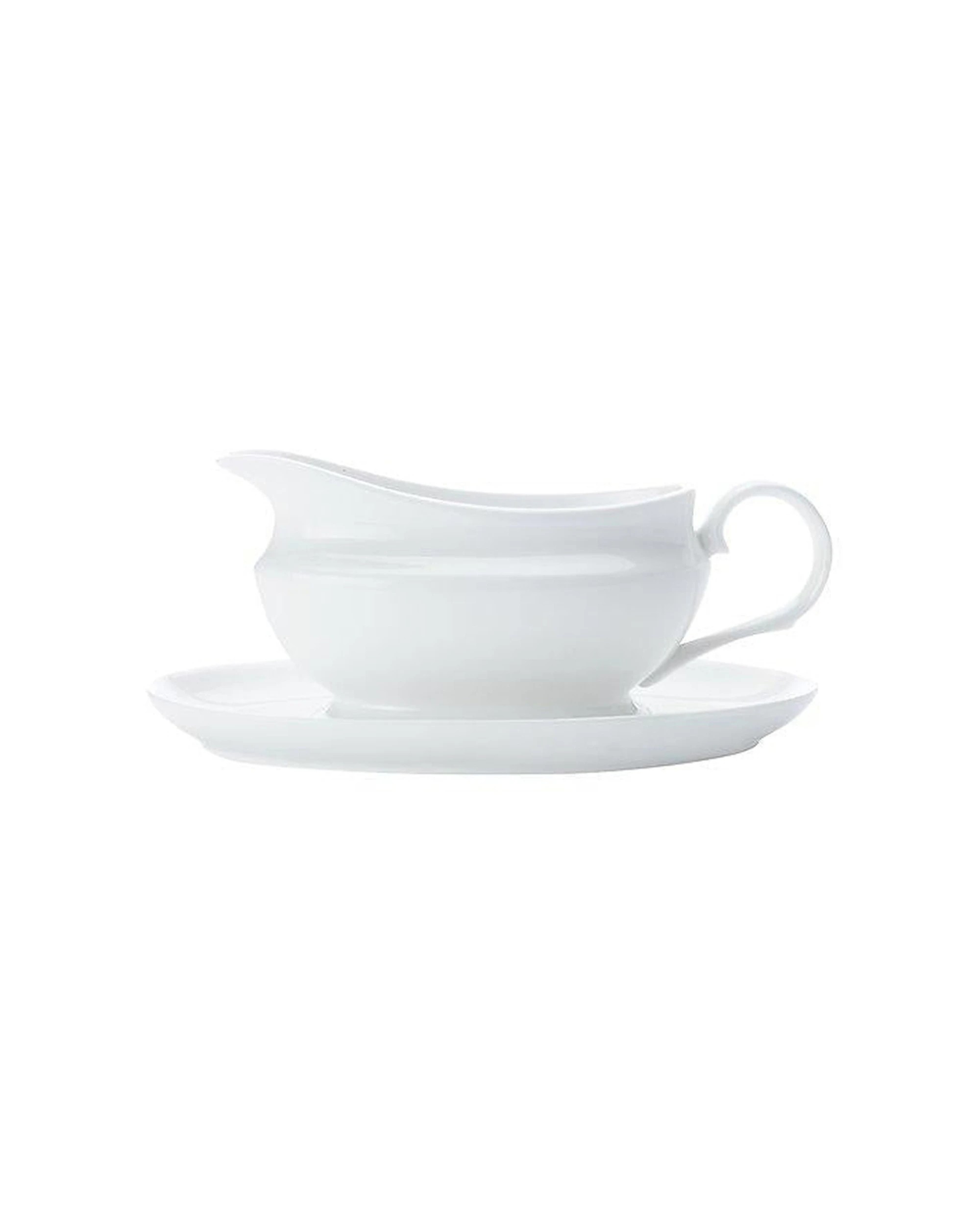 3 Maxwell & Williams Porcelain Stylish Basics Gravy Boat And Saucer 550ml
 - White, 3 of 3