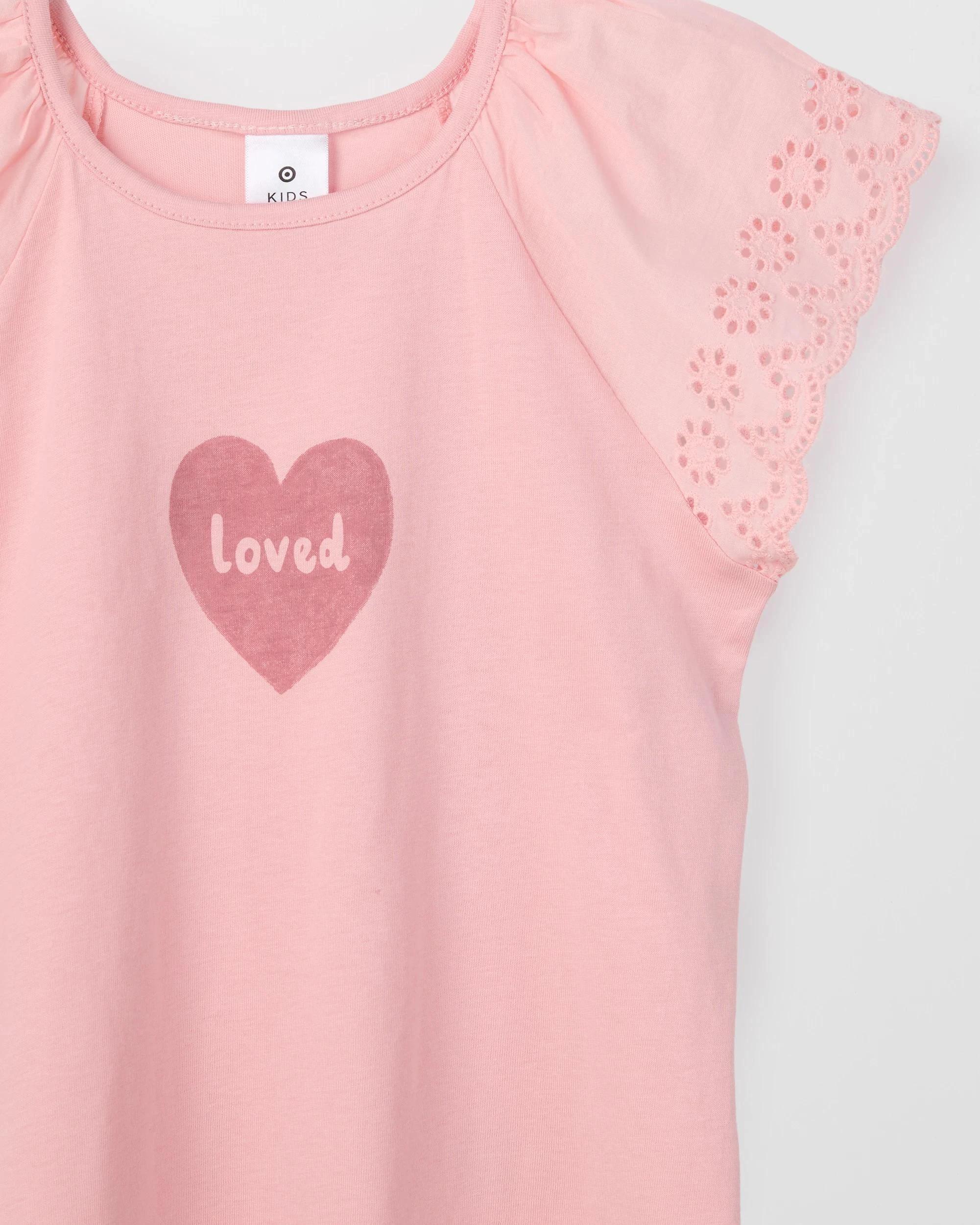 6 Target Australian Cotton Broderie T-Shirt PINK LOVE, 6 of 6