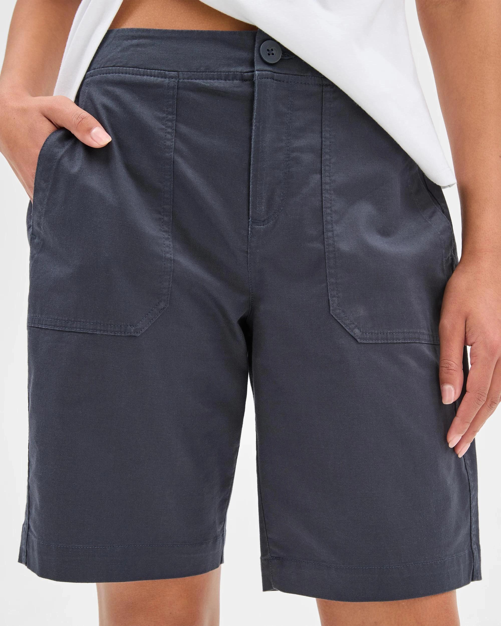 5 Target Ribbed Waist Shorts GRAPHITE, 5 of 5