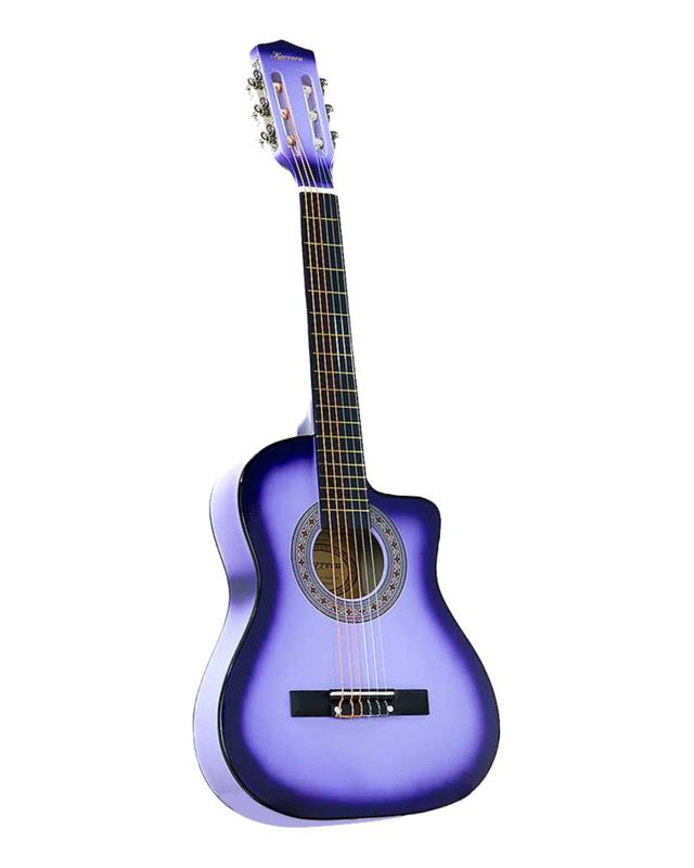 Karrera Childrens Acoustic Cutaway Wooden Strings Guitar Ideal Kids Gift Half Size Musical Instrument - Pu