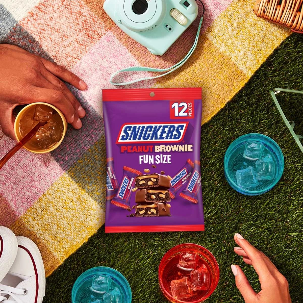 8 12 Piece Snickers Peanut Brownie Fun Size Party Share Bag 180g, 8 of 8