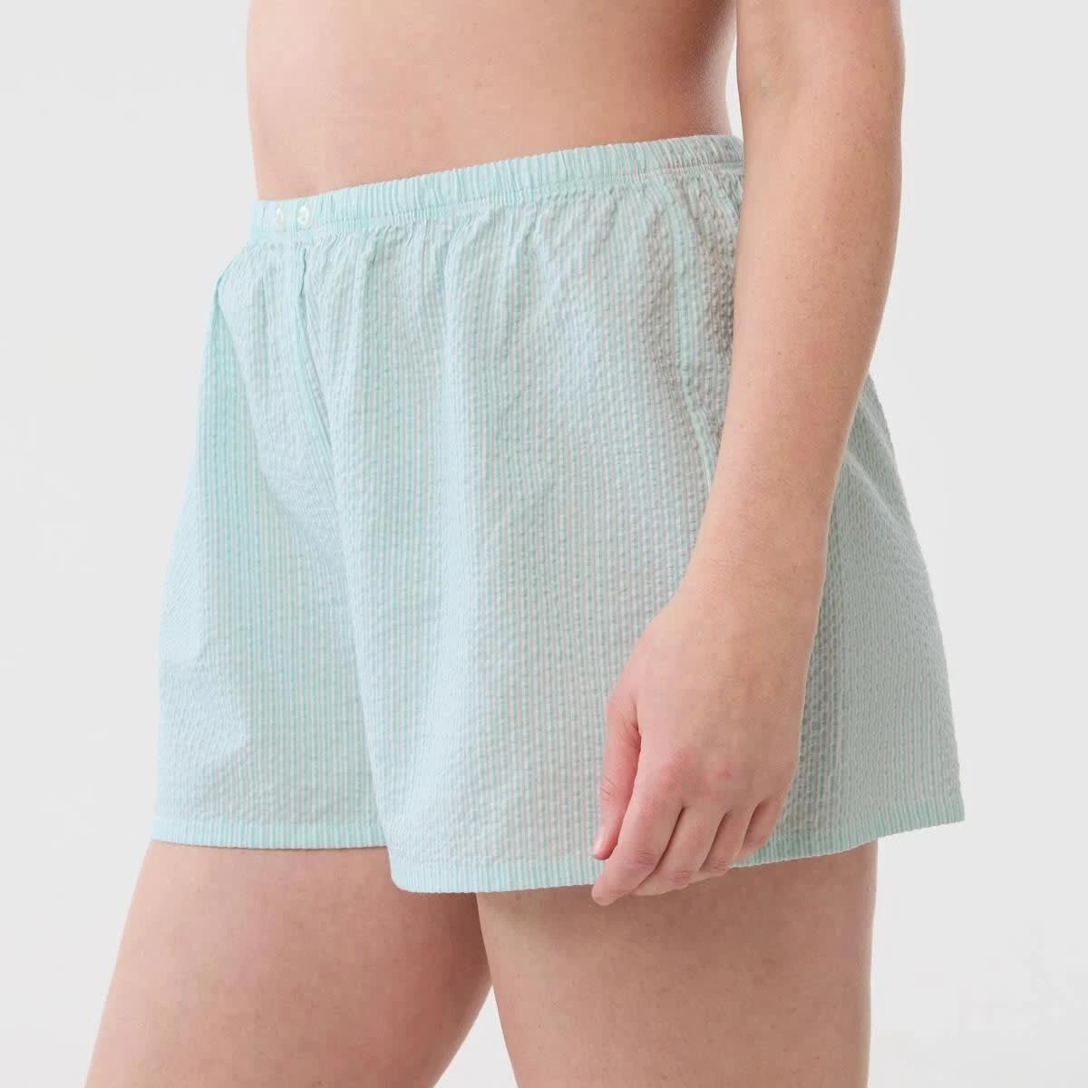 2 Seersucker Sleep Shorts STRIPE BAY BREEZE, 2 of 5