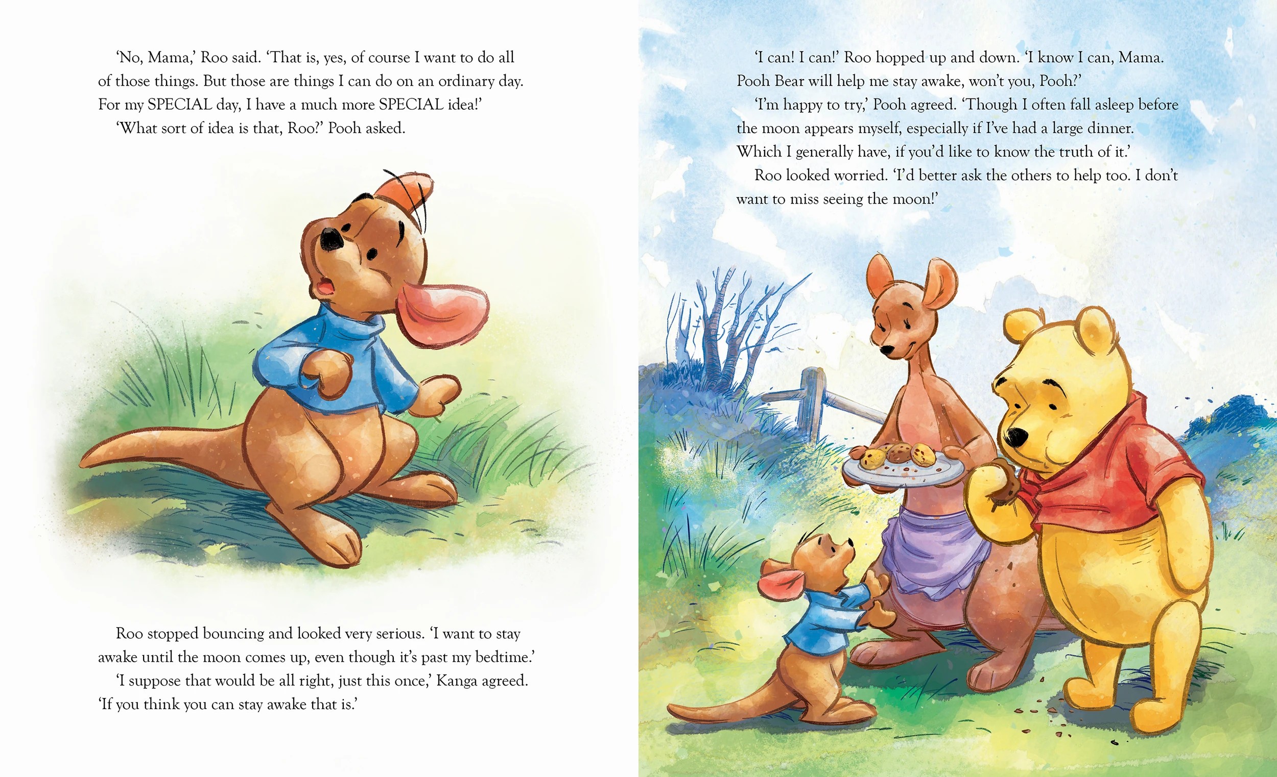 2 Disney Winnie the Pooh Sun in the Morning Moon at the Night - Book, 2 of 3