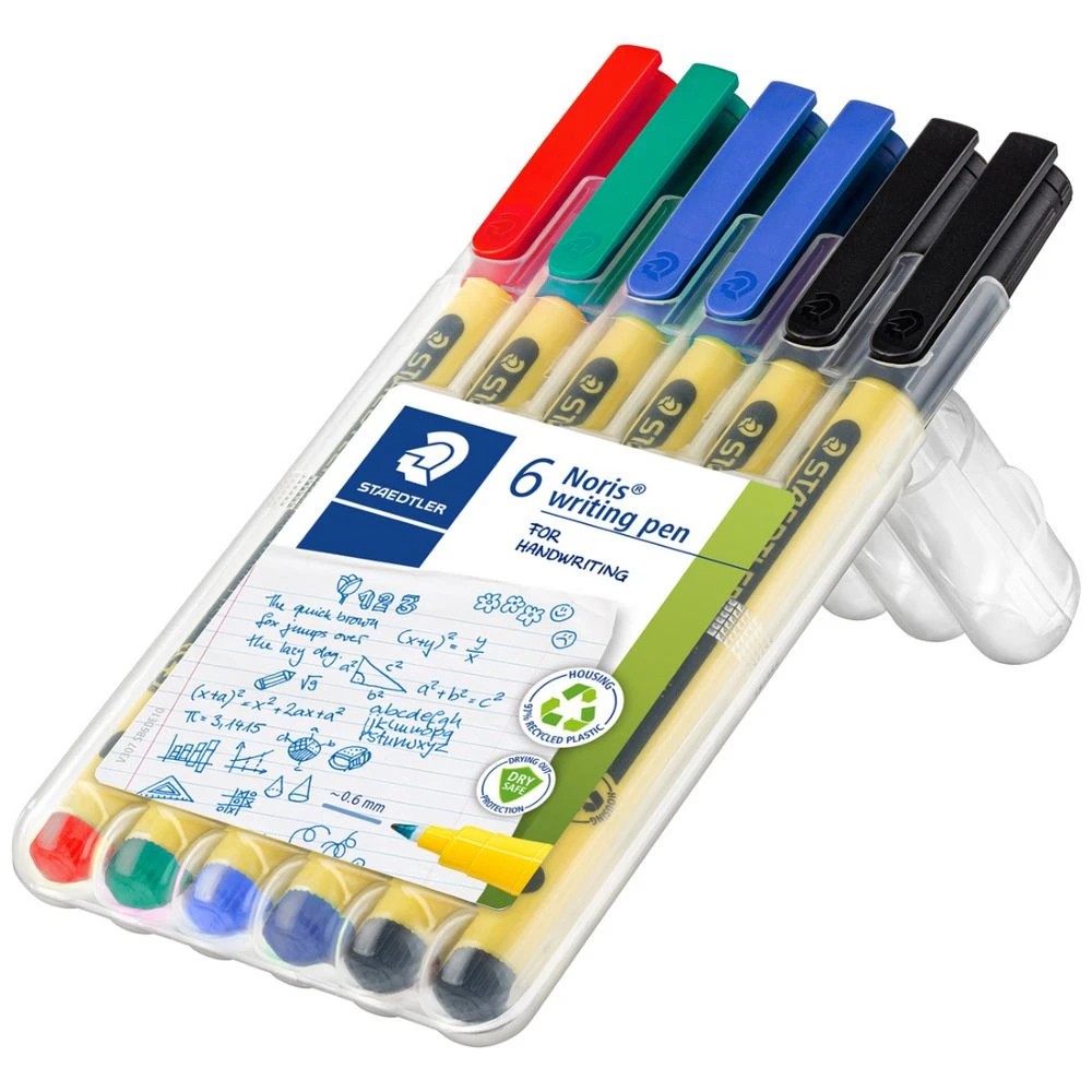 2 Staedtler Noris Fineliner Pen Assorted 6 Pack, 2 of 6