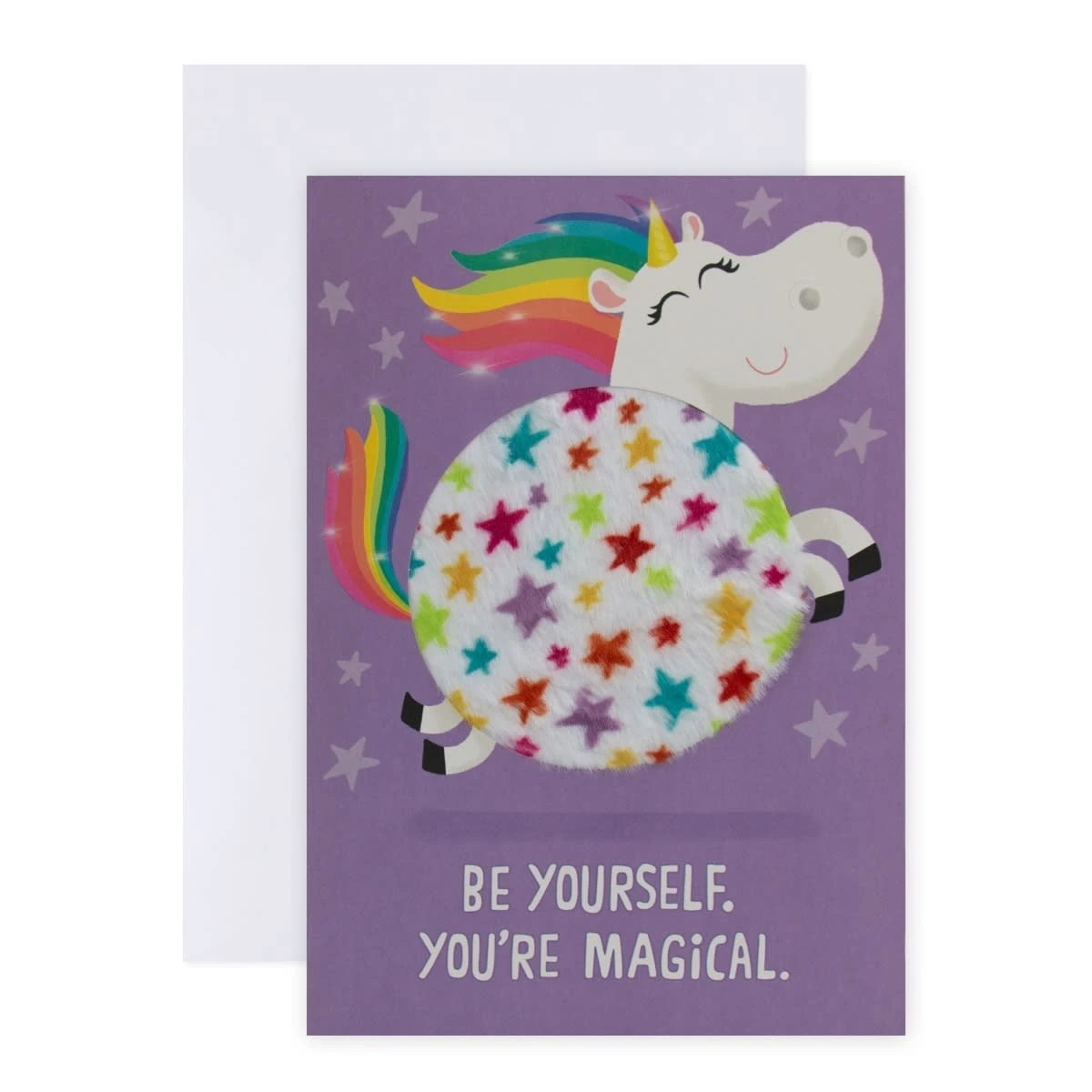 1 Hallmark Fuzzy Belly Unicorn Birthday Card - You're Magical, 1 of 3