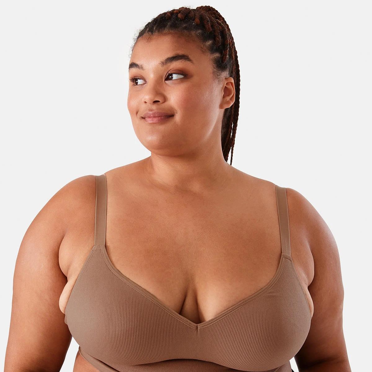 4 Full Figure Wirefree Seamfree T-Shirt Bra SOFT CLAY, 4 of 6