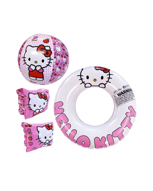 4 Piece Inflatable Hello Kitty Swim Set