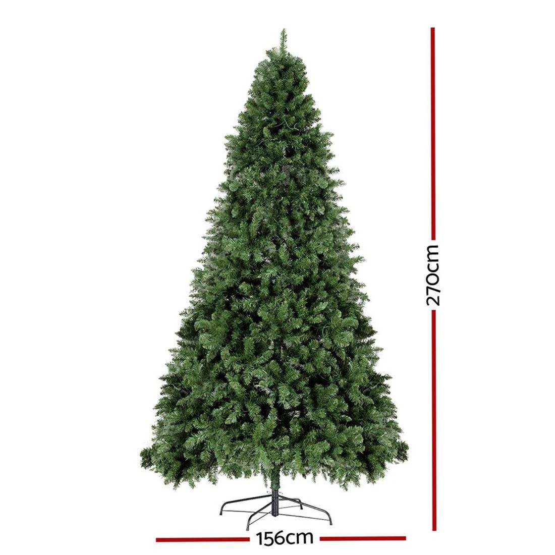 3 Jingle Jollys Christmas Tree 2.7m Led Xmas Tree Party Decorations 2590 Tips Durable Space Saving Modern Decor - Green, 3 of 7