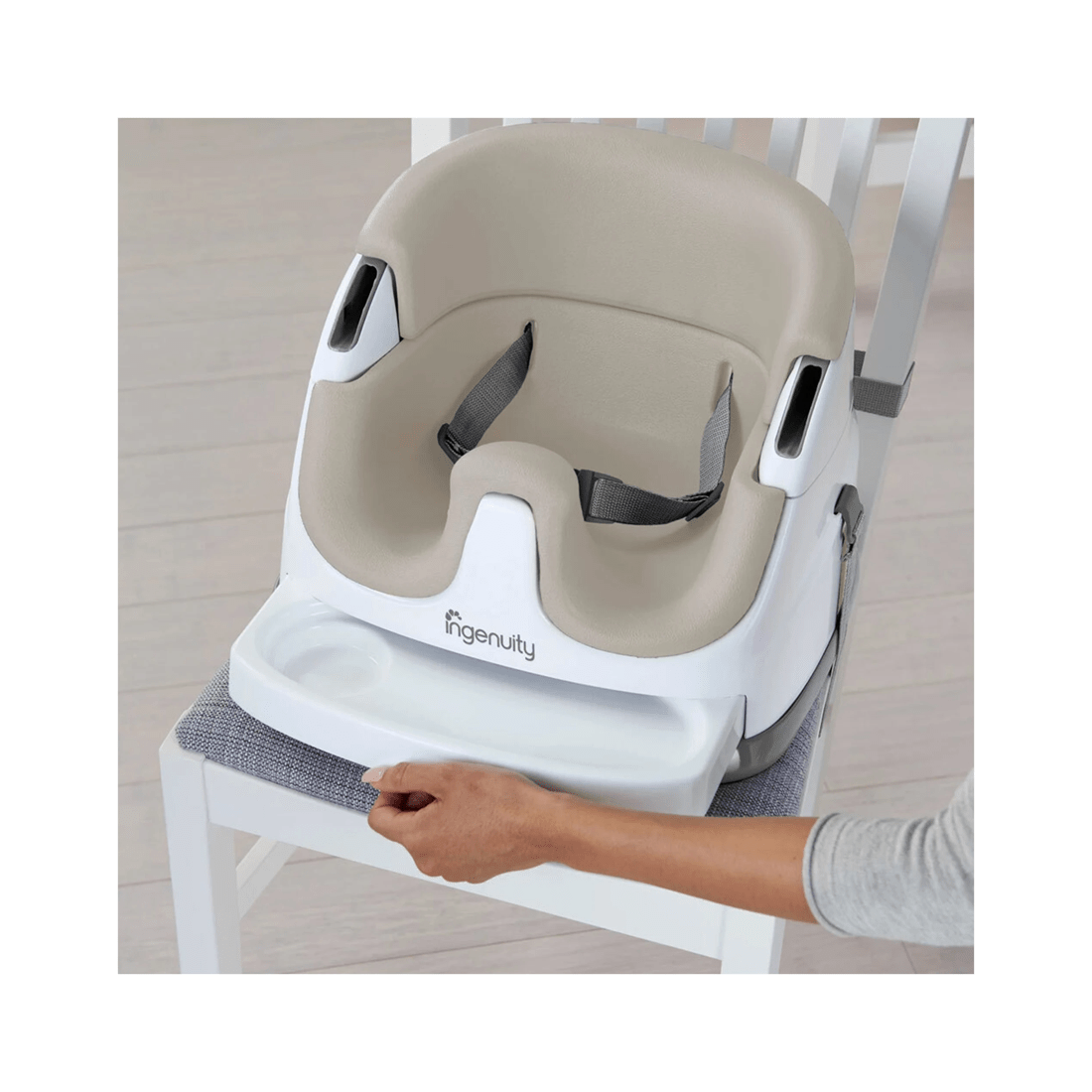 9 Ingenuity 2 In 1 Baby Feeding  Booster Chair Seat - Cashmere
 - Natural, 9 of 10