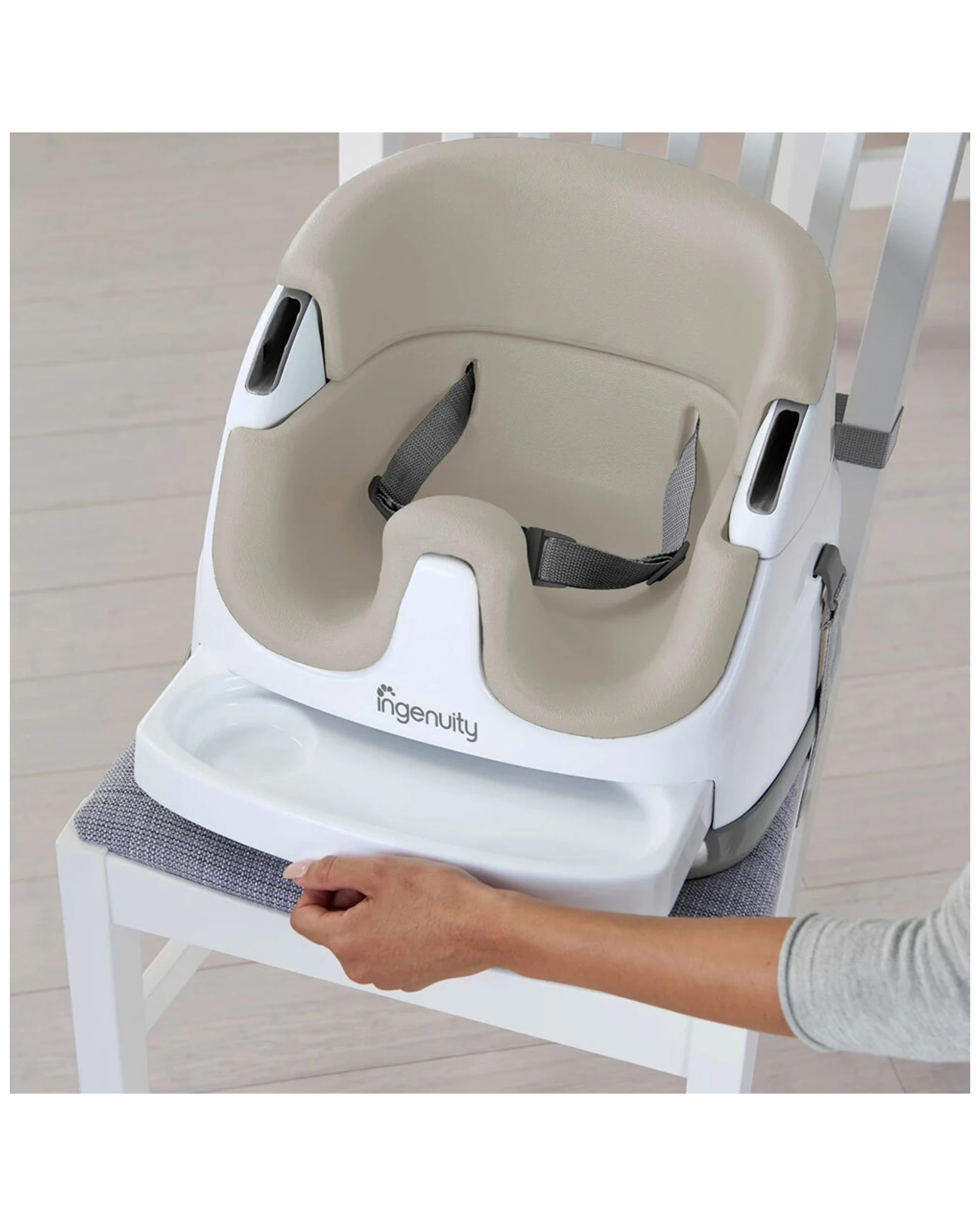 9 Ingenuity 2 In 1 Baby Feeding  Booster Chair Seat - Cashmere
 - Natural, 9 of 10