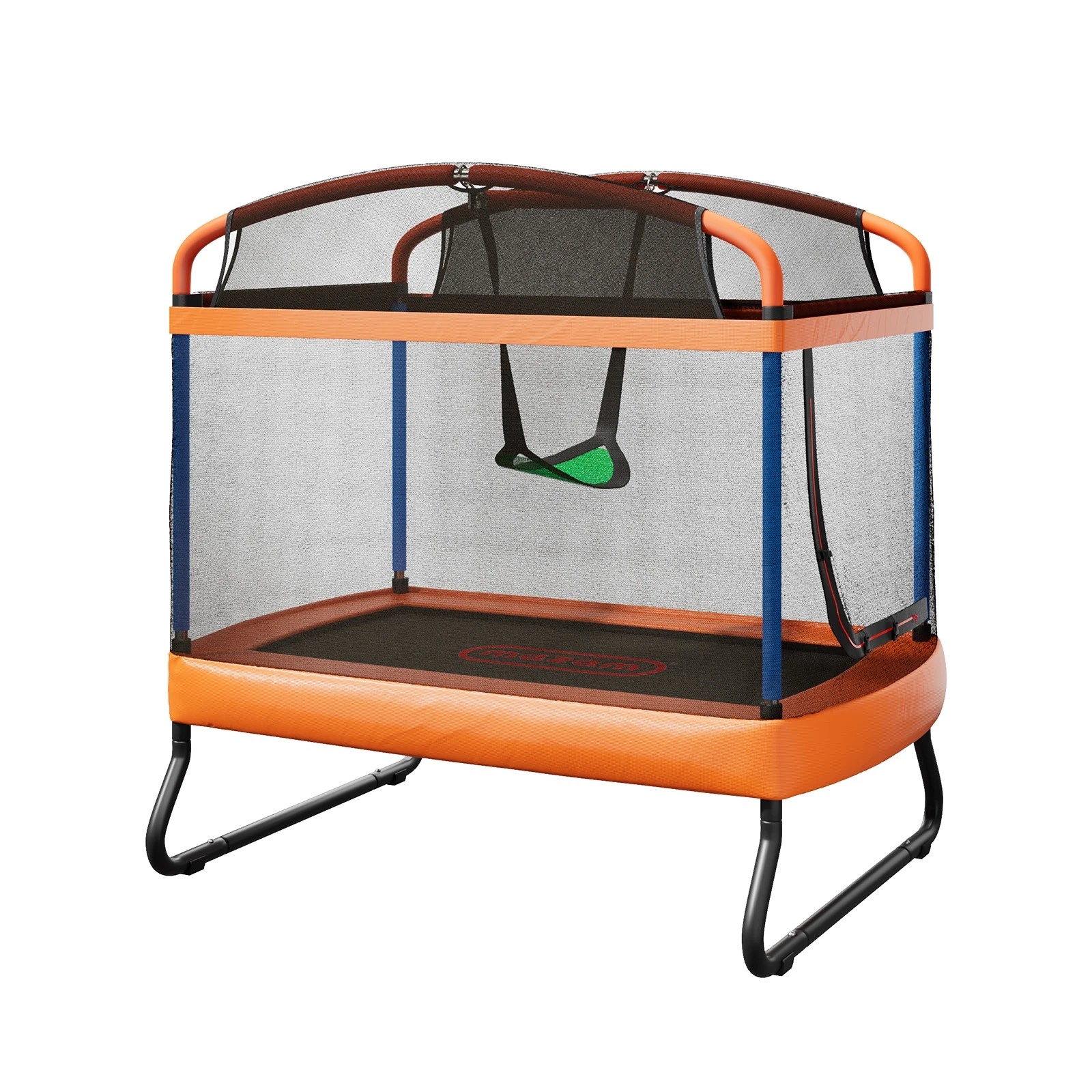 1 Mazam 6FT Kids Trampoline with Swing Bar Rectangular - Multi, 1 of 9