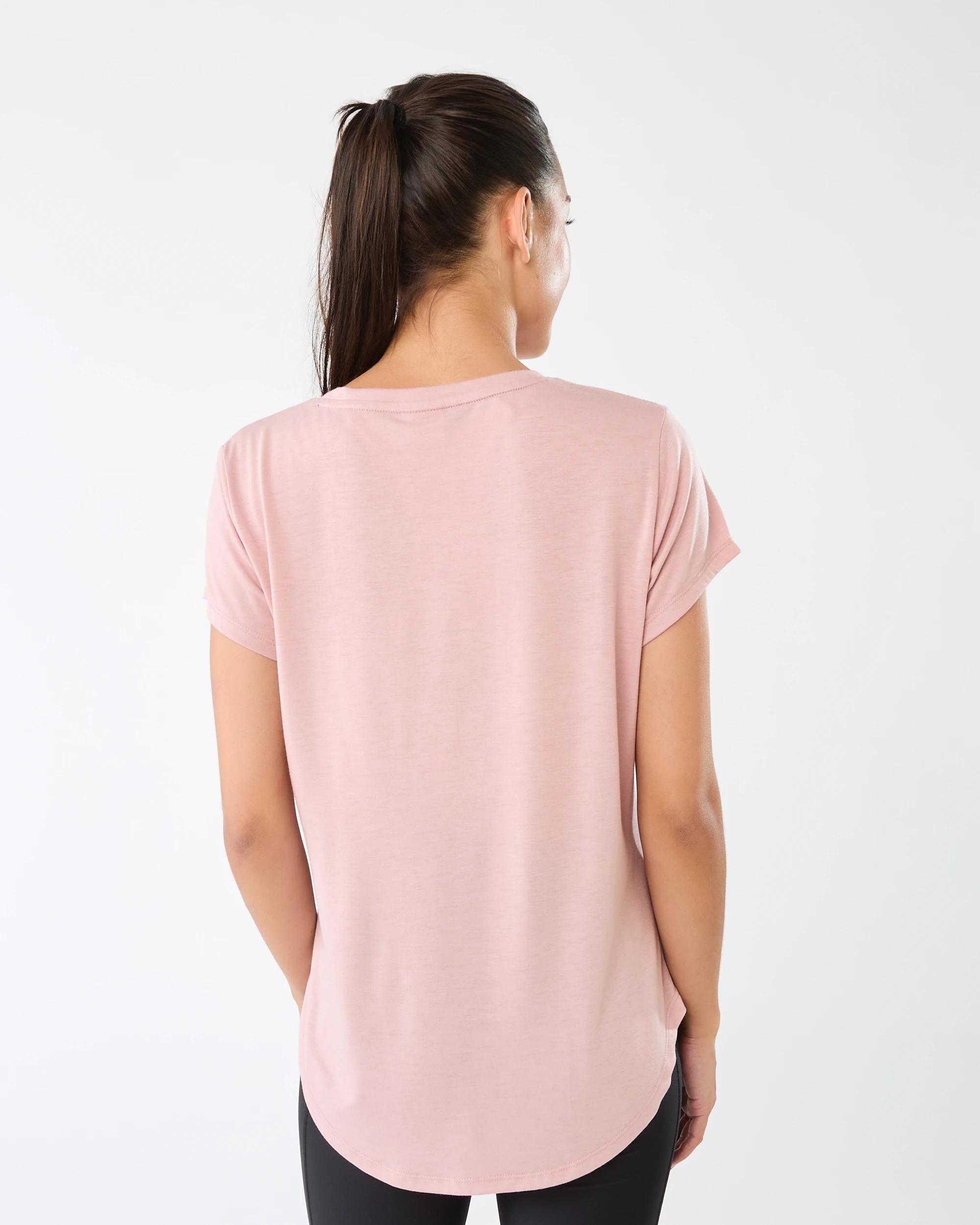2 Everlast Womens Scoop Neck T-shirt Blush, 2 of 8