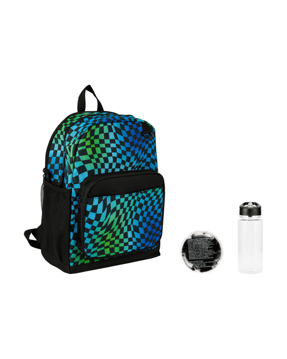 3 Piece Checker Backpack Set