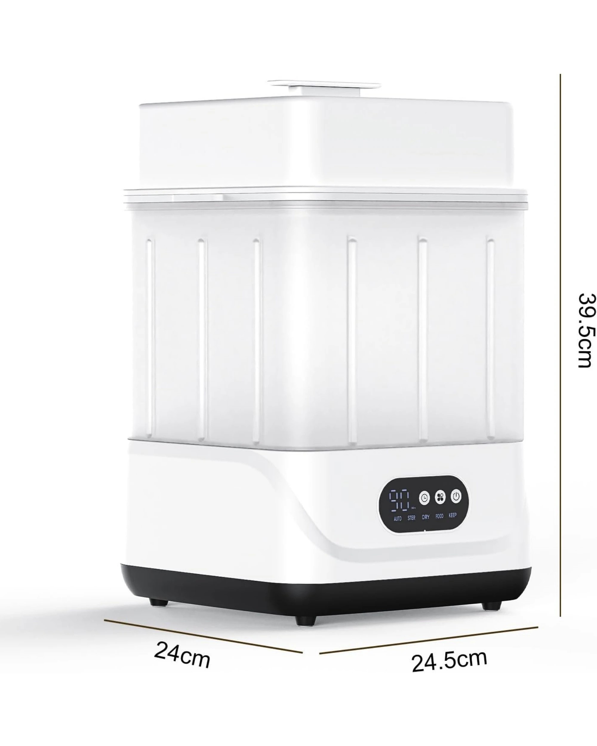 2 Advwin Baby Bottle Steam Sterilizer and Dryer 9Pcs Large Capacity LED Touch Panel - White, 2 of 6