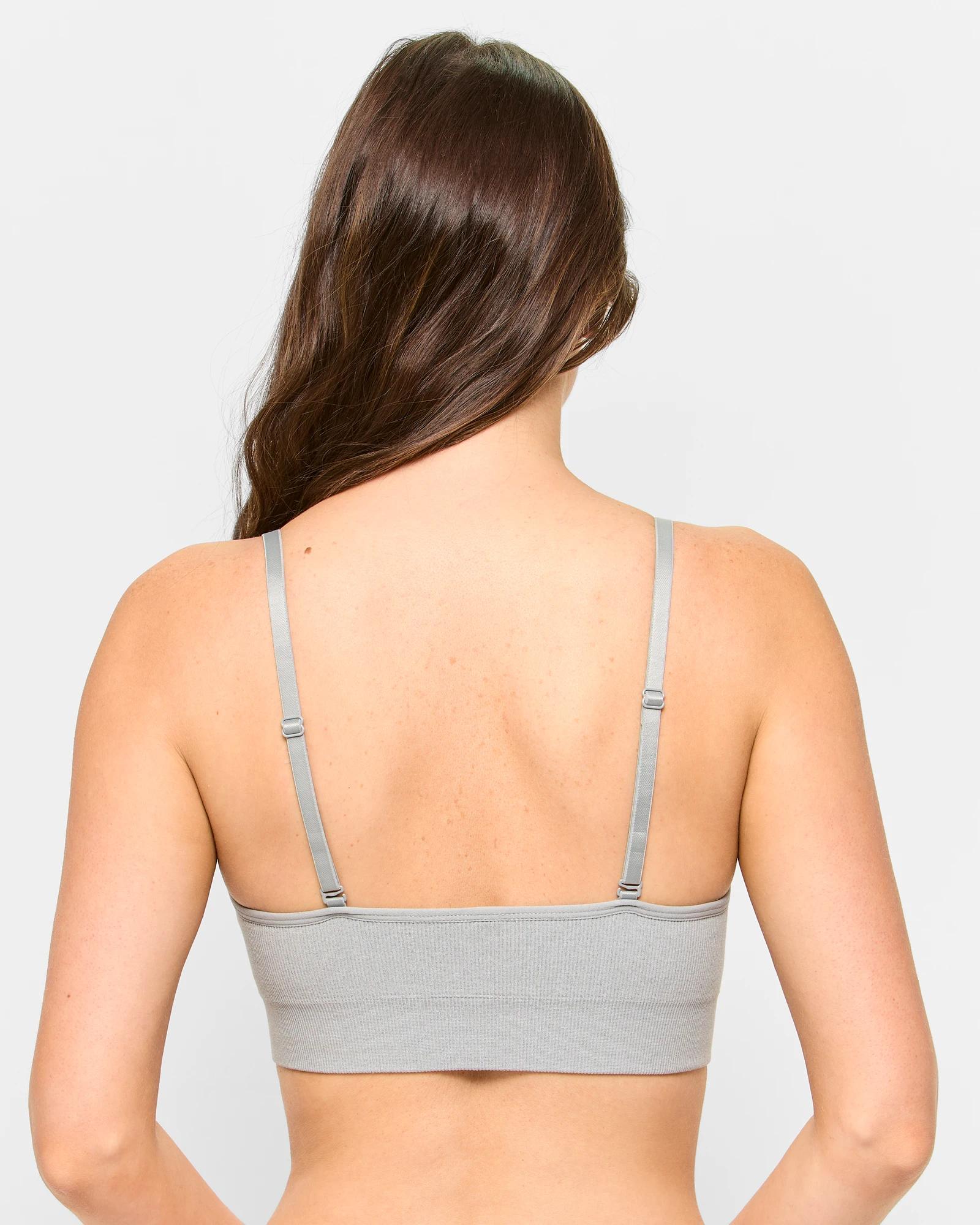 3 Target Woman Low Impact Seamfree Sports Crop Top GREY MARLE, 3 of 4