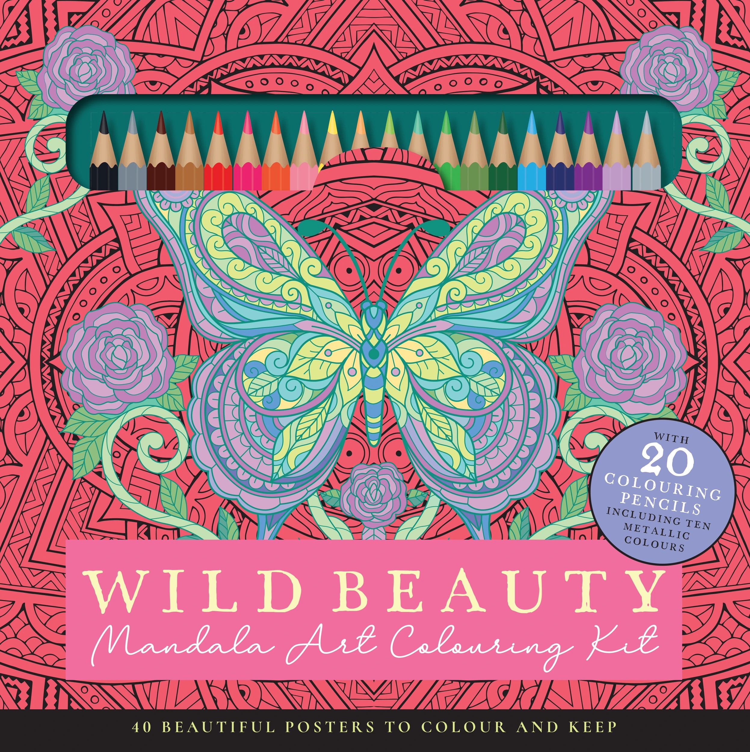 1 Wild Beauty Mandala Art Colouring Kit - Book, 1 of 1