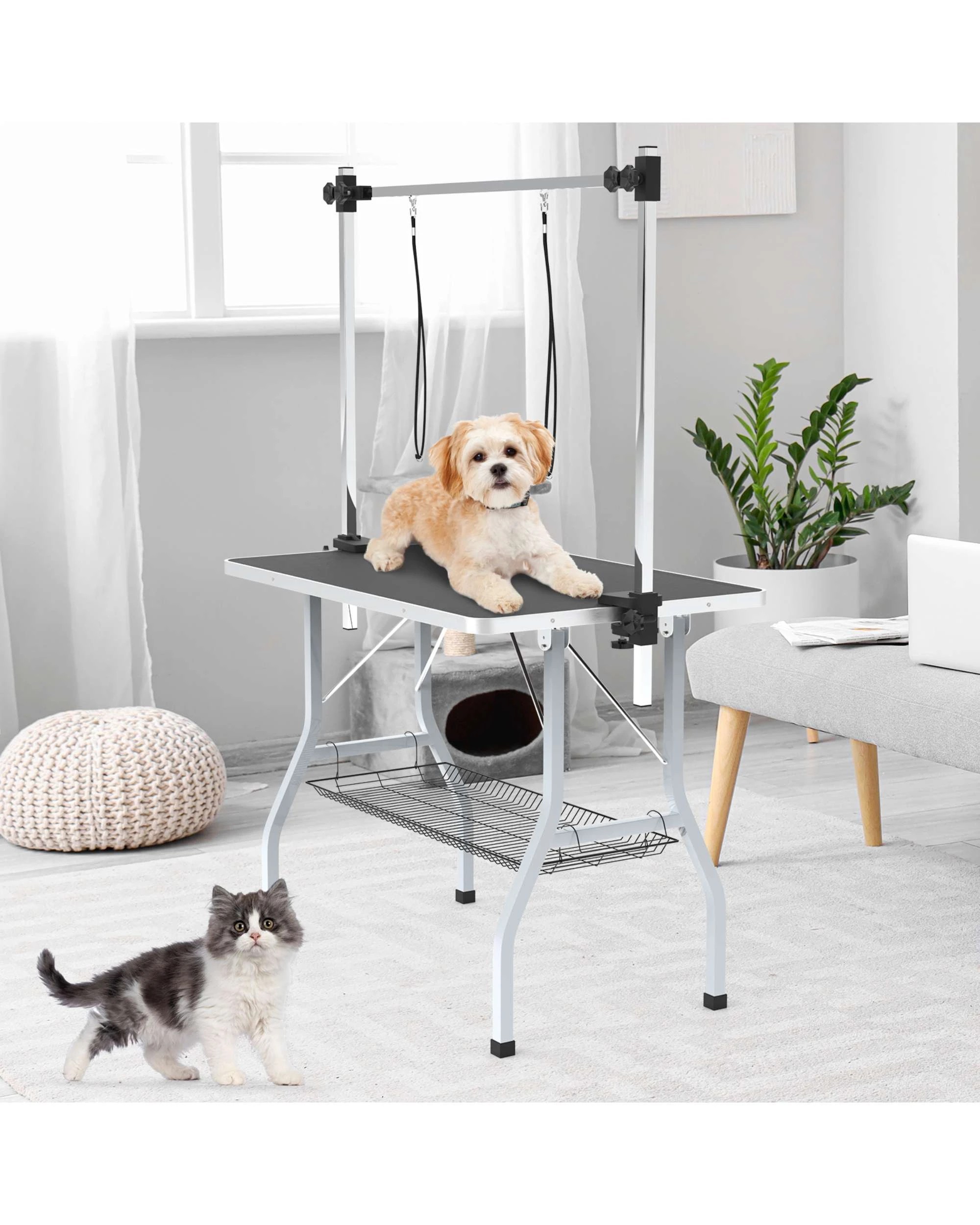 7 Advwin Pet Grooming Table 2 Loops Foldable Dog Grooming Station, 7 of 9