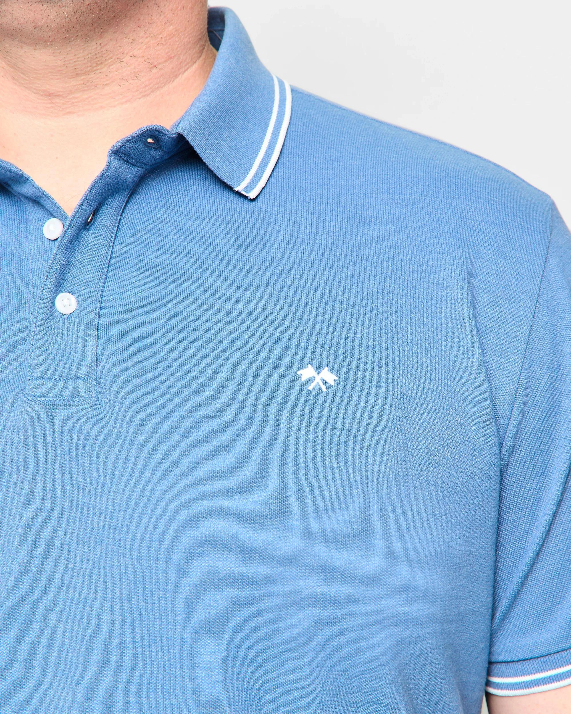 5 Target Man Plus Plus Size Australian Cotton Pique Polo T-Shirt BLUE, 5 of 5