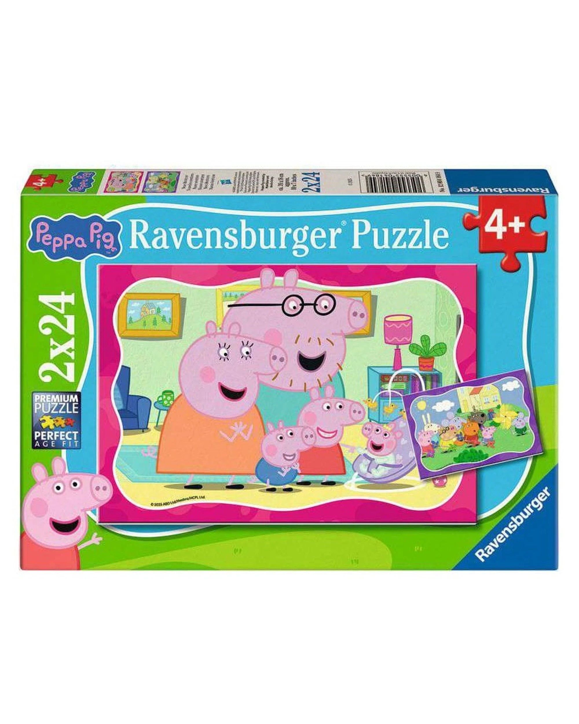 1 Ravensburger Peppa Pig 2 x 24 Piece Jigsaw Puzzle, 1 of 3