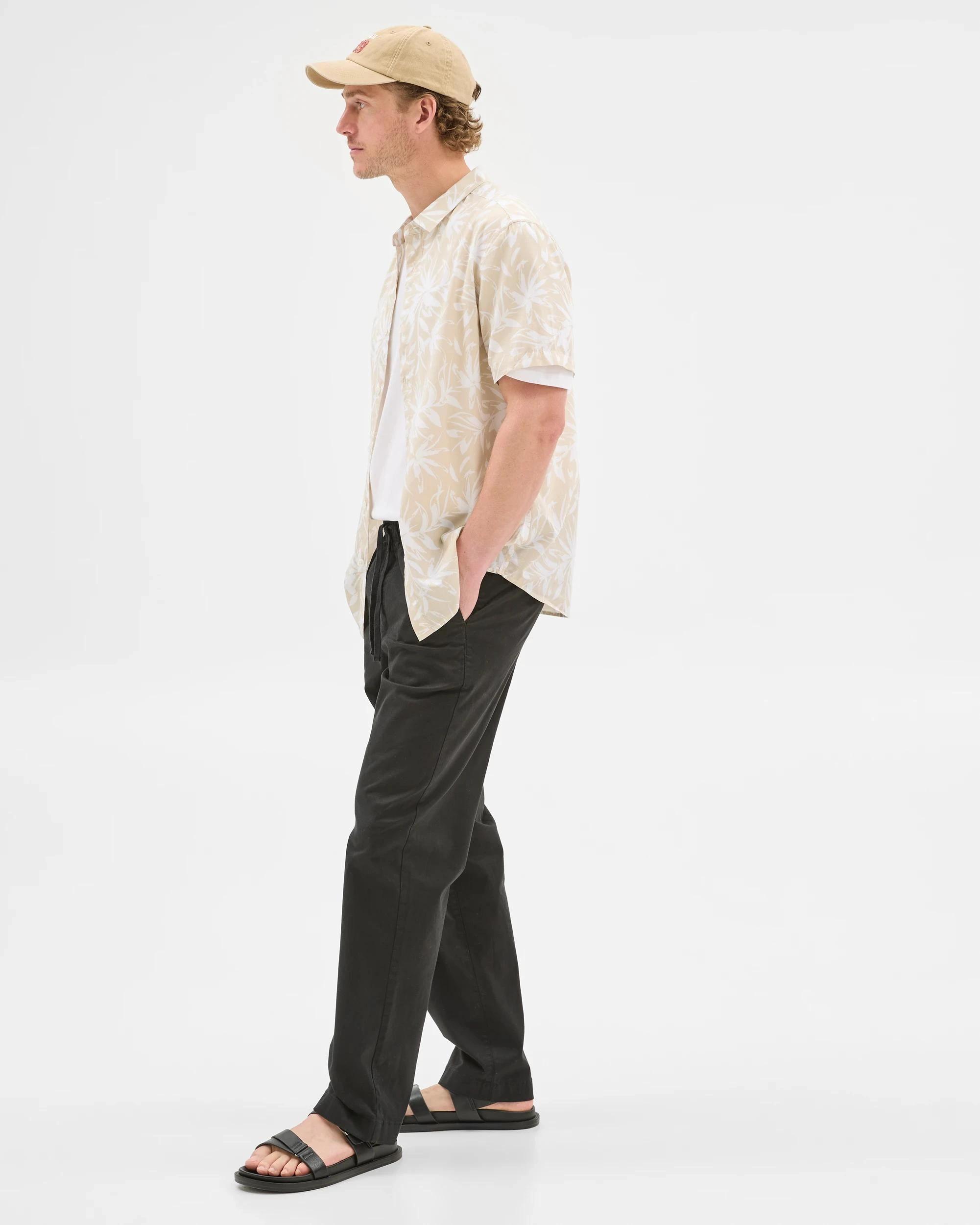 4 Target Australian Cotton Blend Floral Print Shirt STONE, 4 of 6