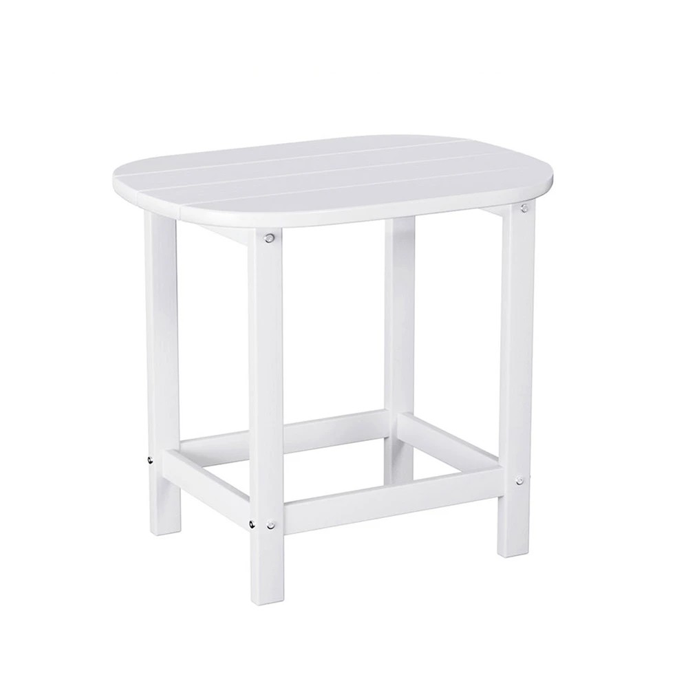 1 Gardeon Outdoor Coffee Side Table HDPE Desk Patio Furniture Camping Garden - White, 1 of 7