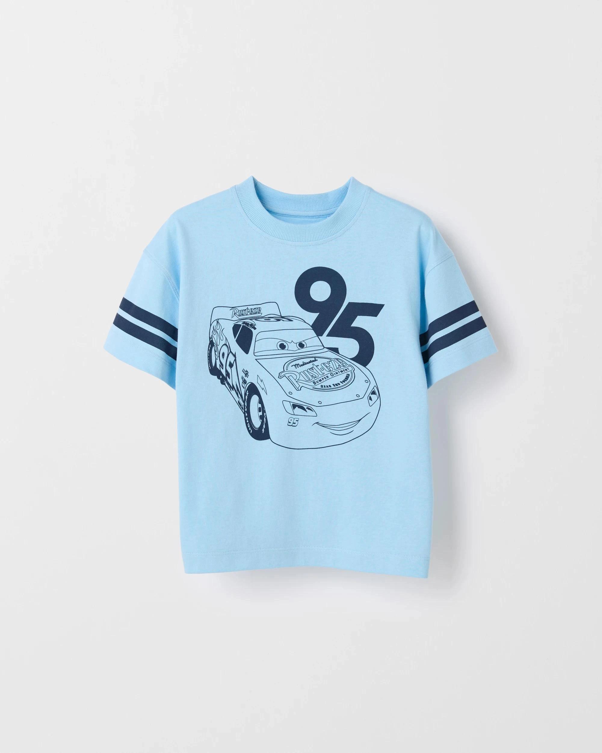 1 Disney Cars Australian Cotton T-Shirt BLUE, 1 of 2