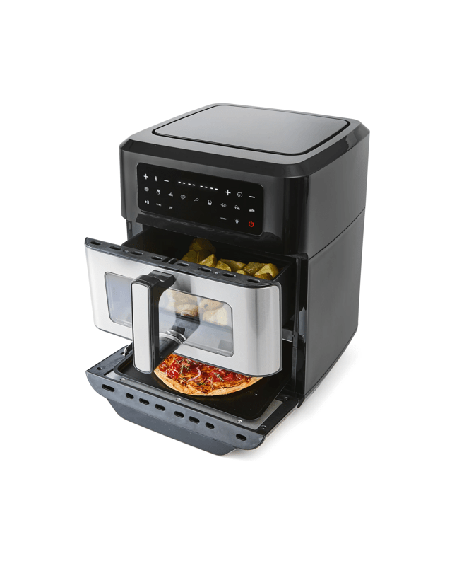 2-in-1 Air Fryer and Oven - Black and Silver 