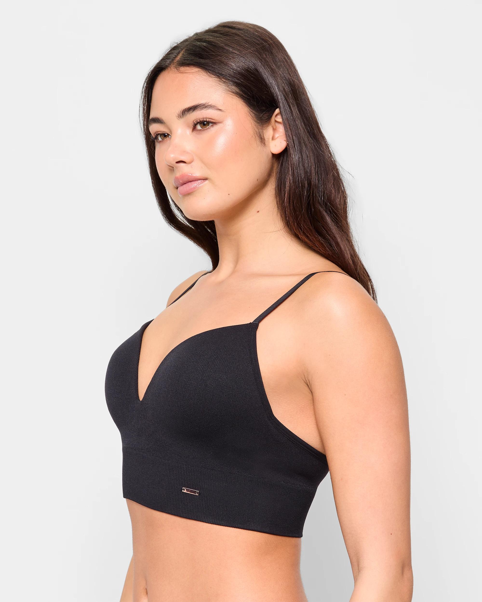 3 Ribbed Seamfree Push Up Crop - Lily Loves BLACK, 3 of 3