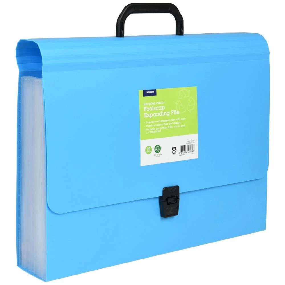 1 J.Burrows Foolscap Expanding File 26 Pockets Blue, 1 of 1