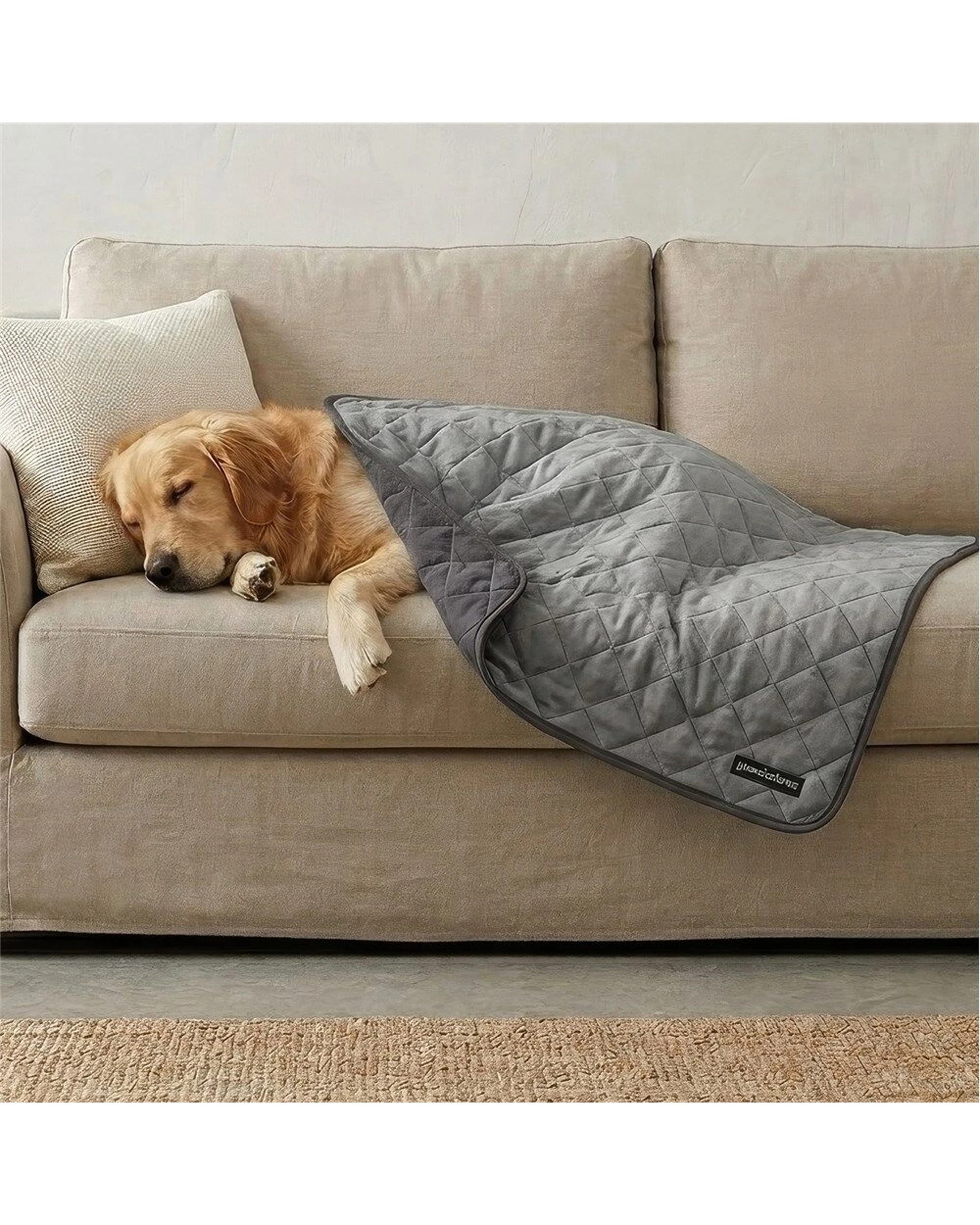 8 Paws And Claws Self Warming Thermal Insulated Dog Pet Blanket Charcoal 80x60cm - Grey, 8 of 8