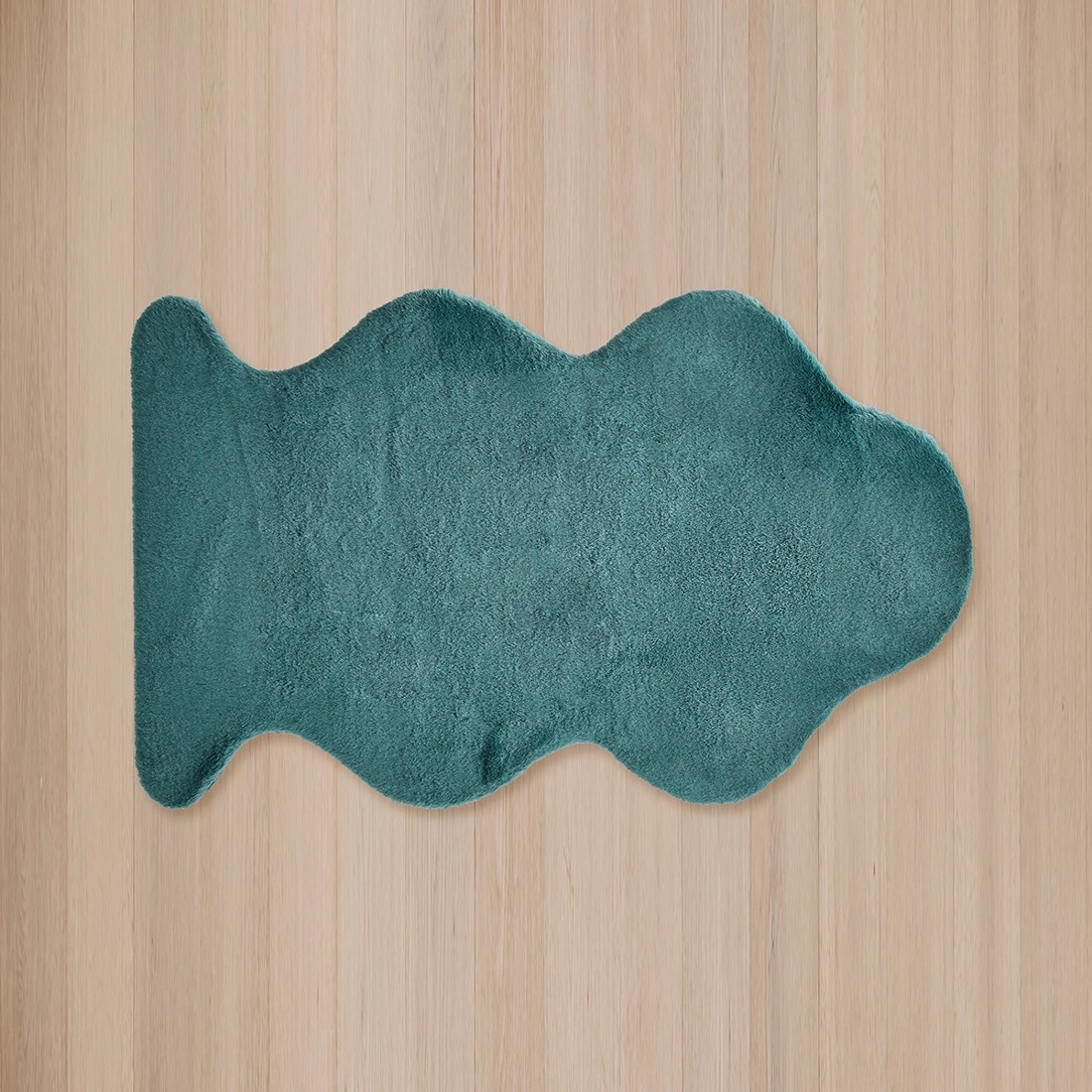 5 Green Faux Fur Rug - Green, 110cm x 65cm, 5 of 7