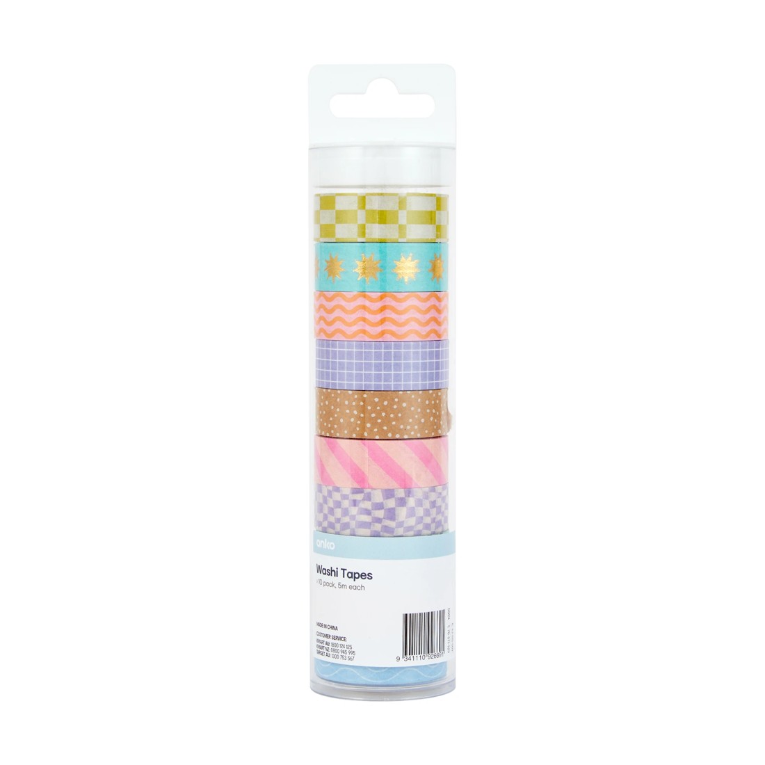 1 10 Pack Washi Tapes - Pattern Play, 1 of 3