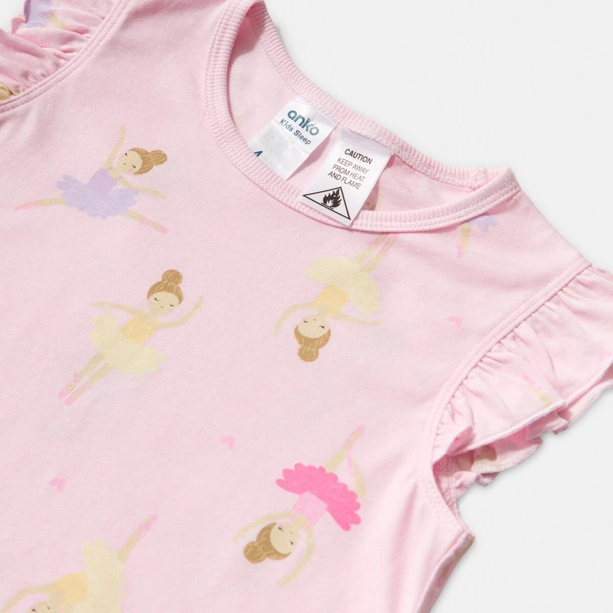 7 Short Sleeve Jersey Pyjama Set PINK BALLERINAS, 7 of 7