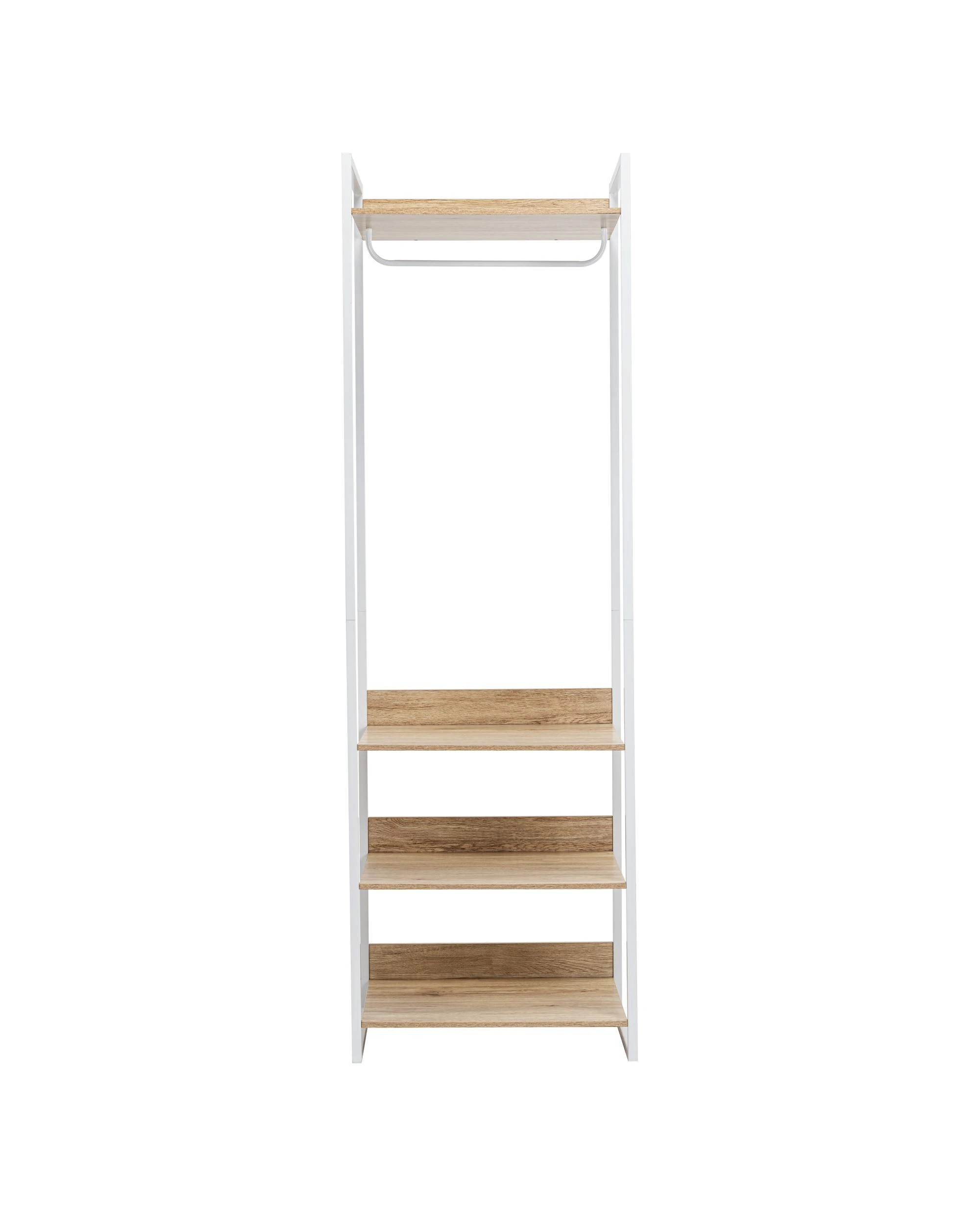 4 Kodu Open Wardrobe Clothes Hanger Shelving - White, 4 of 10