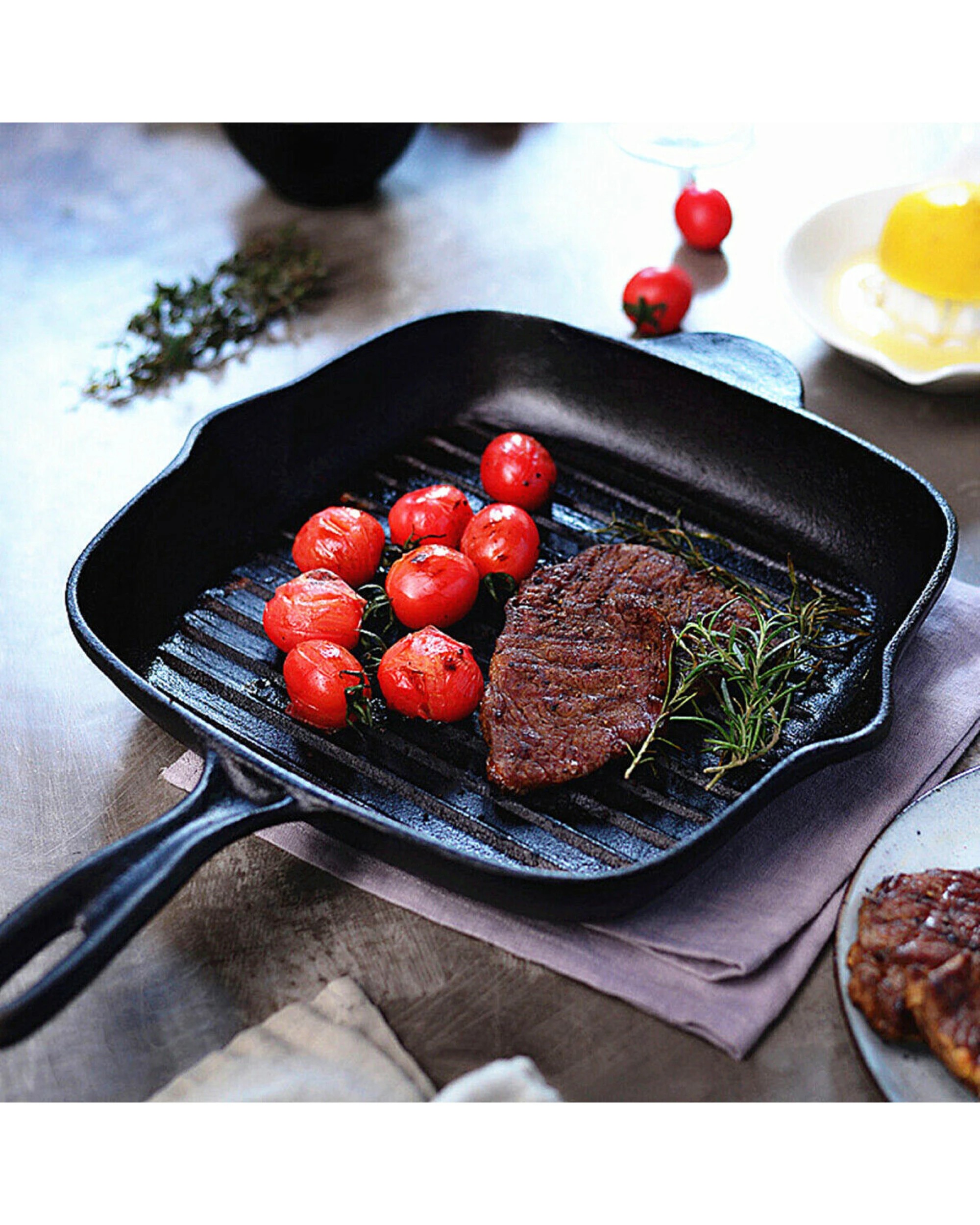 3 BR Home Heavy Duty Cast Iron Square Griddle Pan, 3 of 10