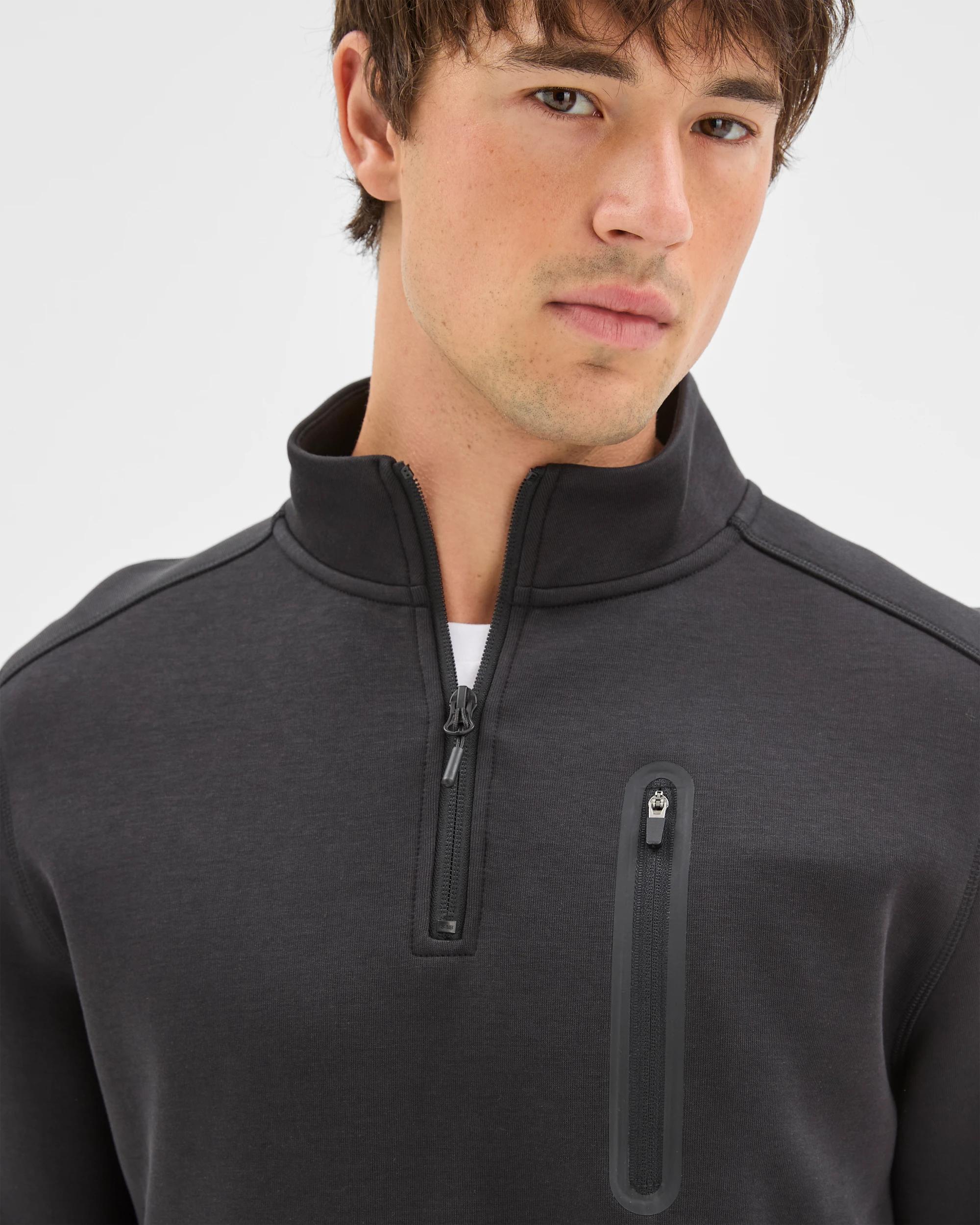 5 Target Active Active Australian Cotton Blend Tech Quarter Zip Jumper BLACK, 5 of 6